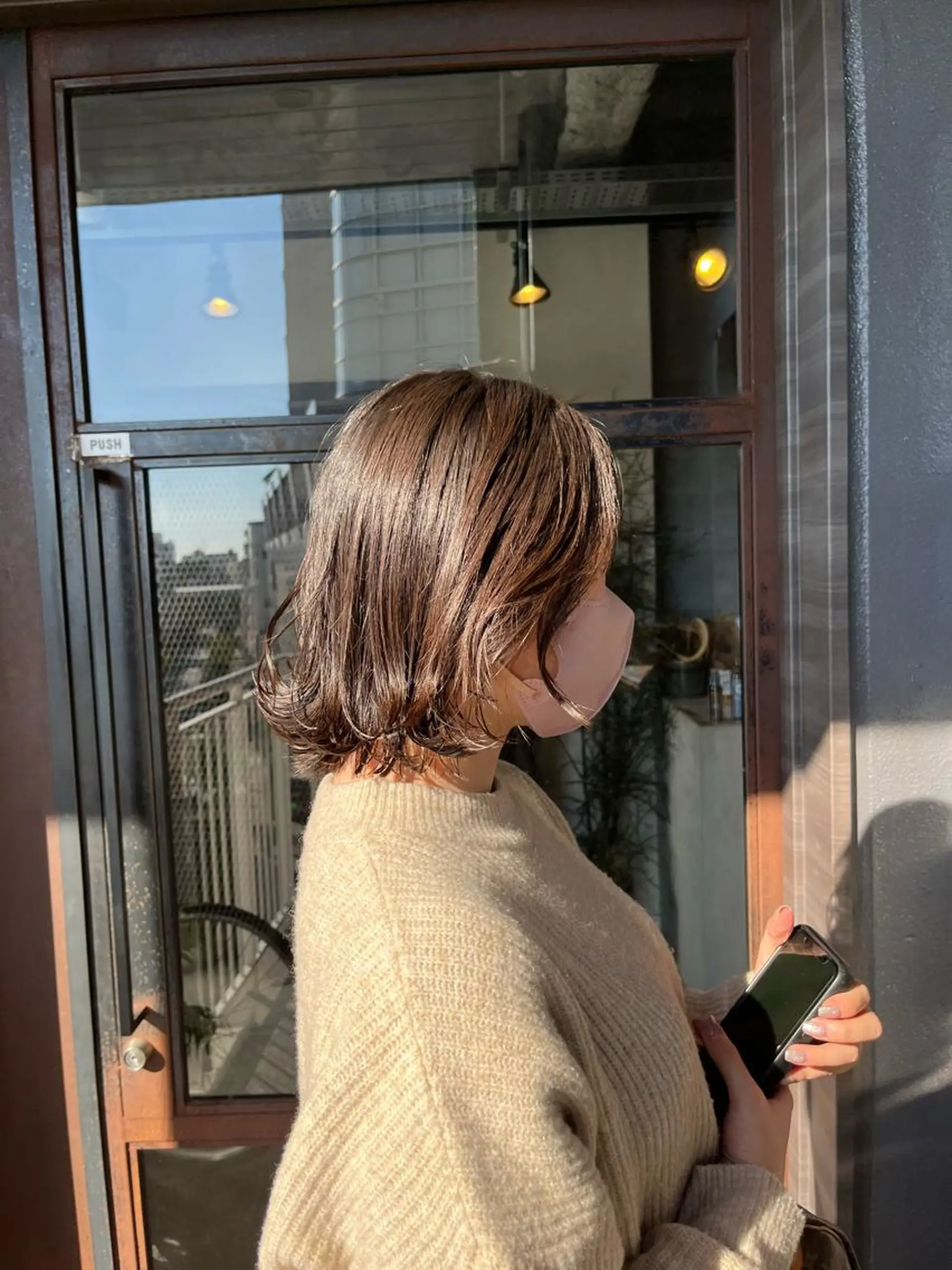 ミディアム ボブ 外ハネヘア カット ヘッドスパ times salon 栄所属・韓国ヘアスタイリスト Harukaのヘアスタイル