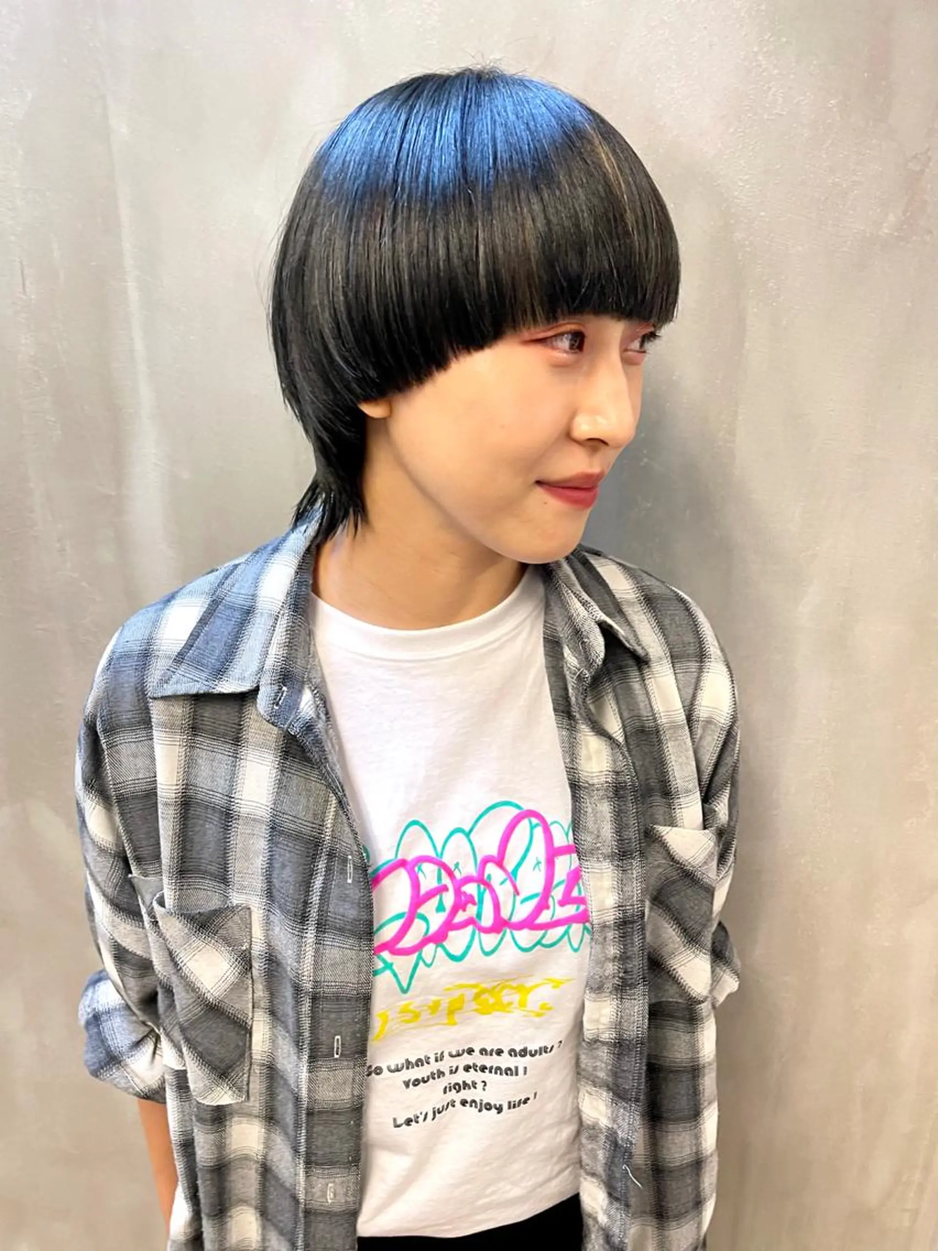 ミディアム カラー パーマ ヘアアレンジ メンズ キッズ ネイル マツエク・マツパ アイブロウ マッシュ カット ヘアカラー トリートメント tatsumi/ボブ ウルフ/レイヤーのヘアスタイル
