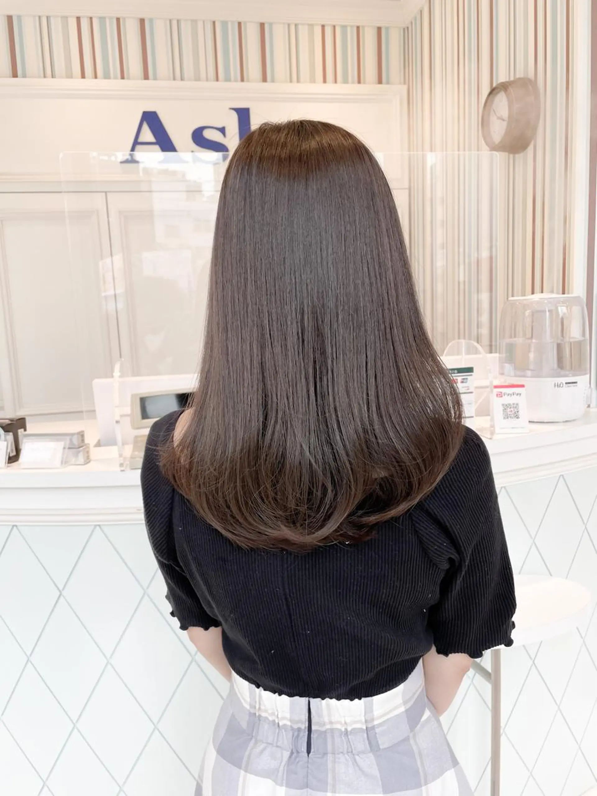 セミロング 💗ブリーチなし 透け感💗徳井はやとのヘアスタイル