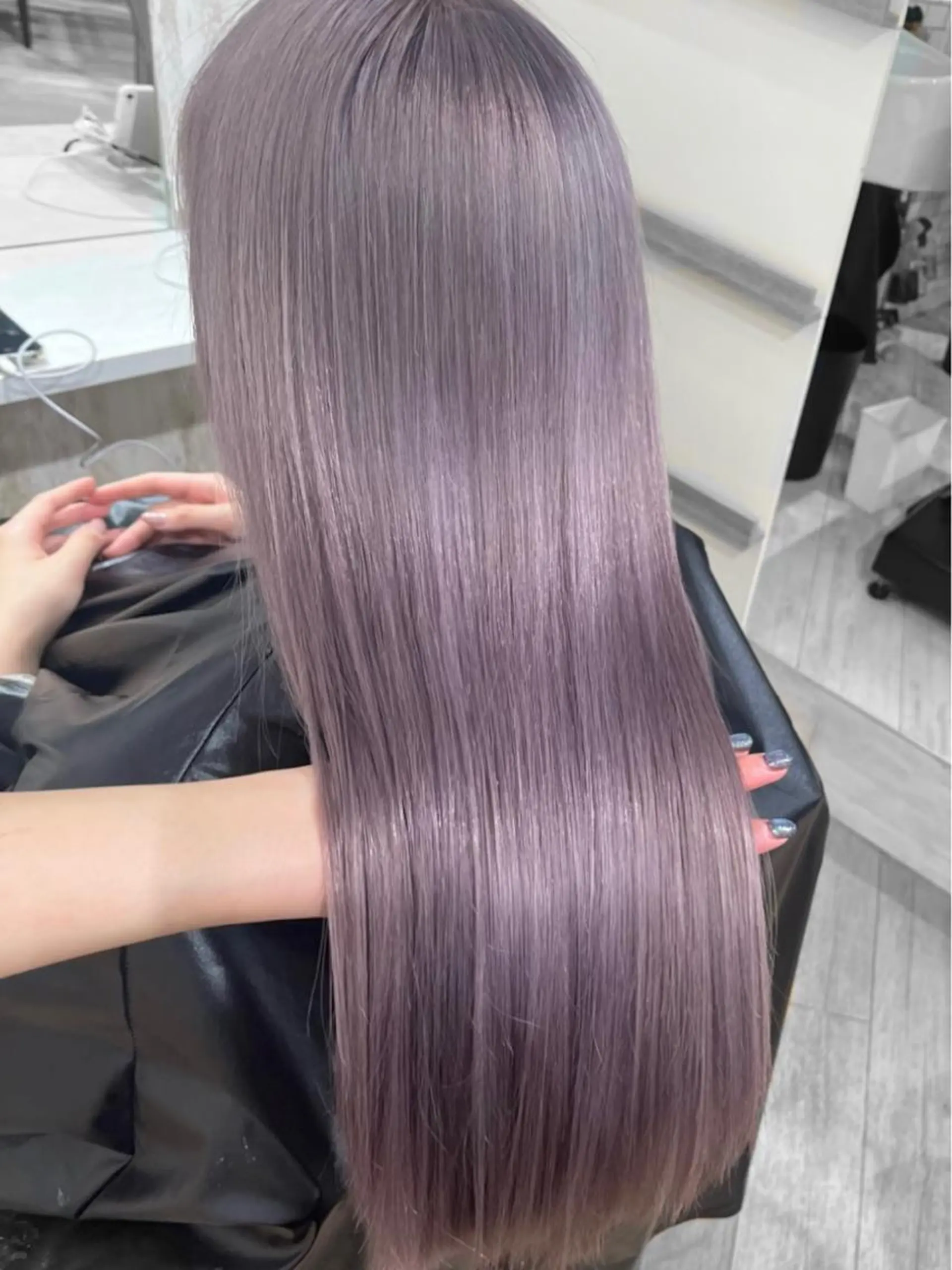 ロング カラー ラベンダーカラー 🤎HAZUKI🤎 ハイトーン✨エクステのヘアスタイル
