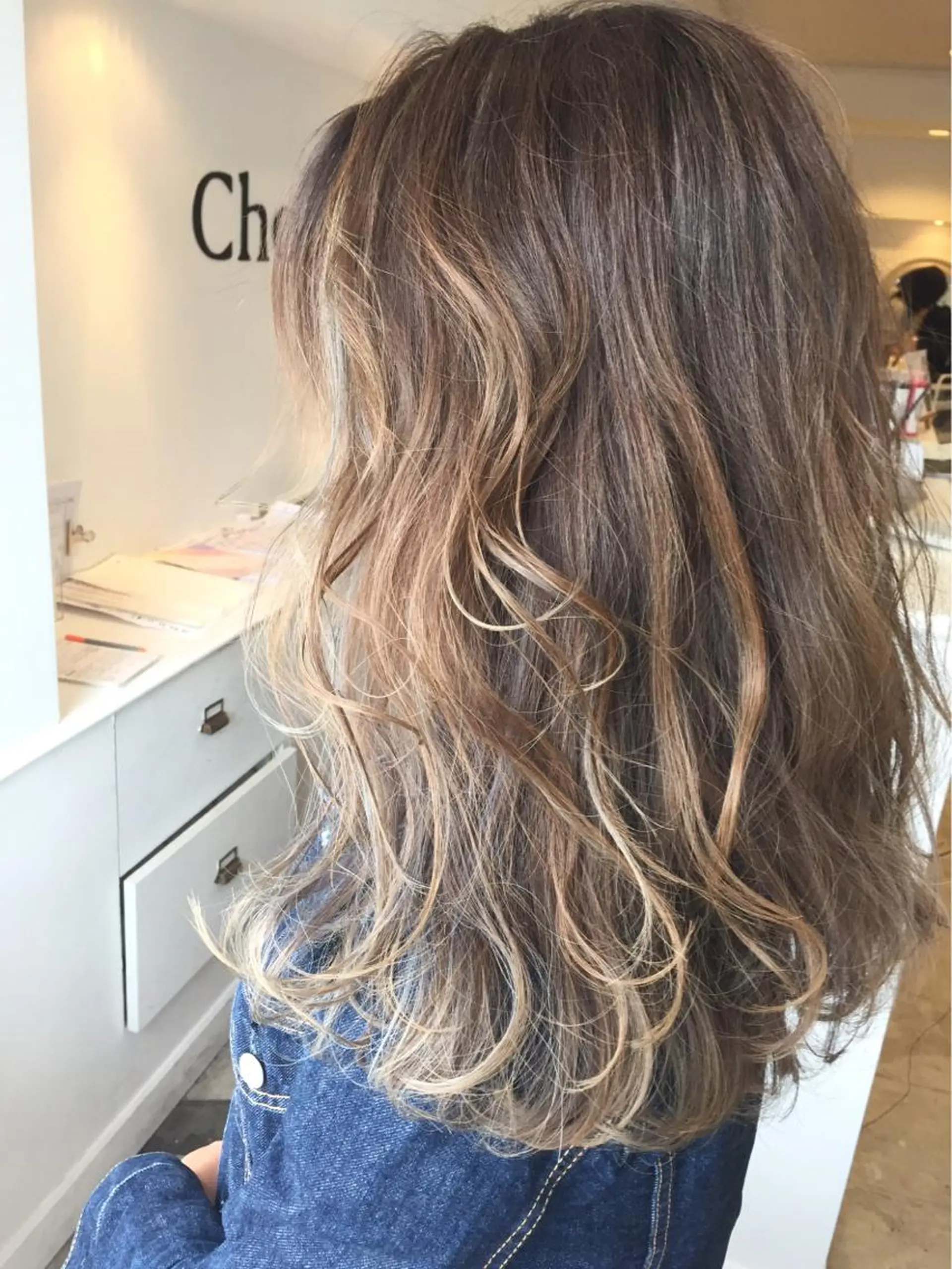 ロング カラー ベージュカラー ハイトーンカラー ハイトーンベージュ カット ヘアカラー ボブ/ハイトーン 立川loose 下田のヘアスタイル