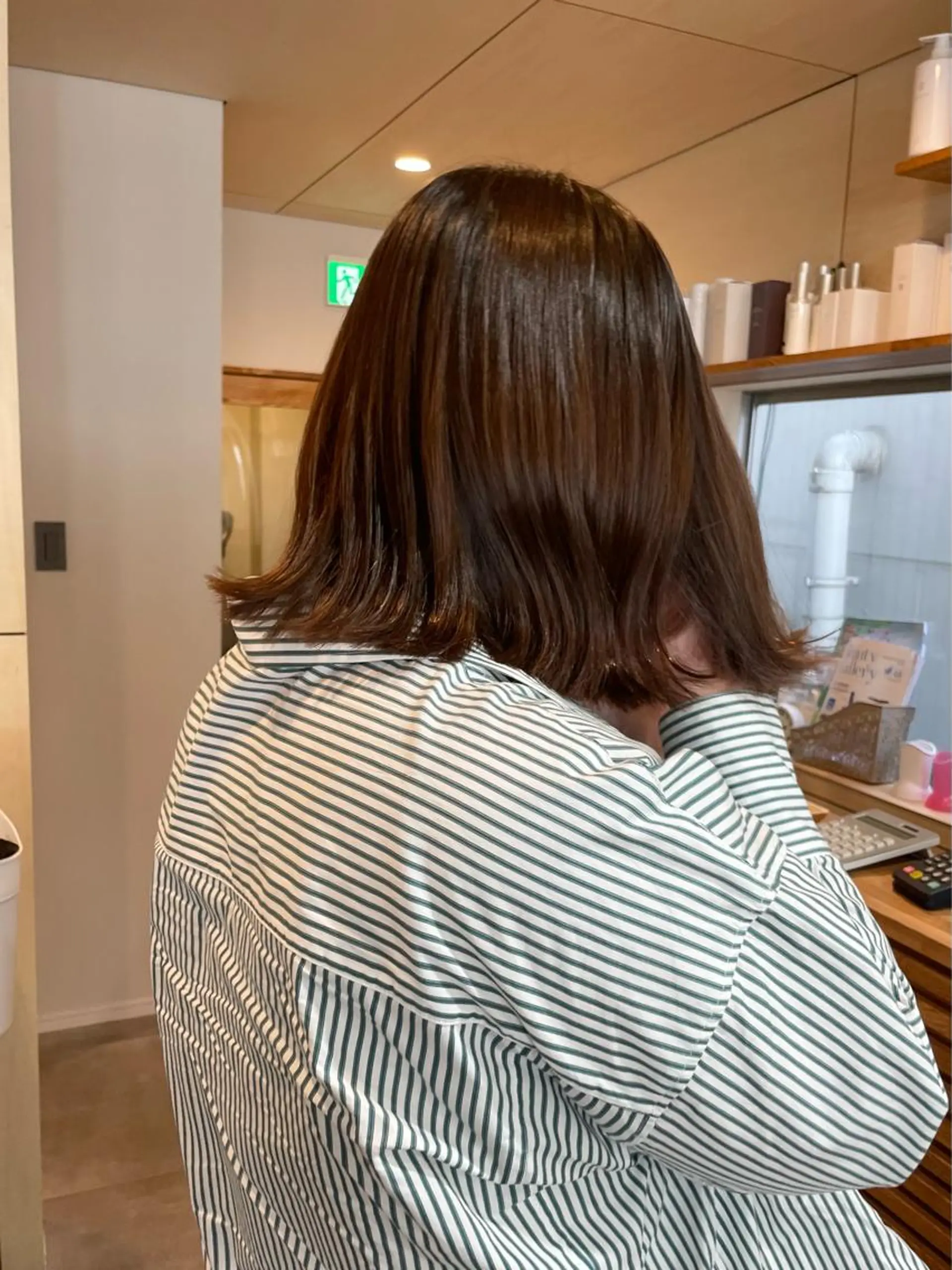 ミディアム 縮毛矯正 ミズタ マイのヘアスタイル