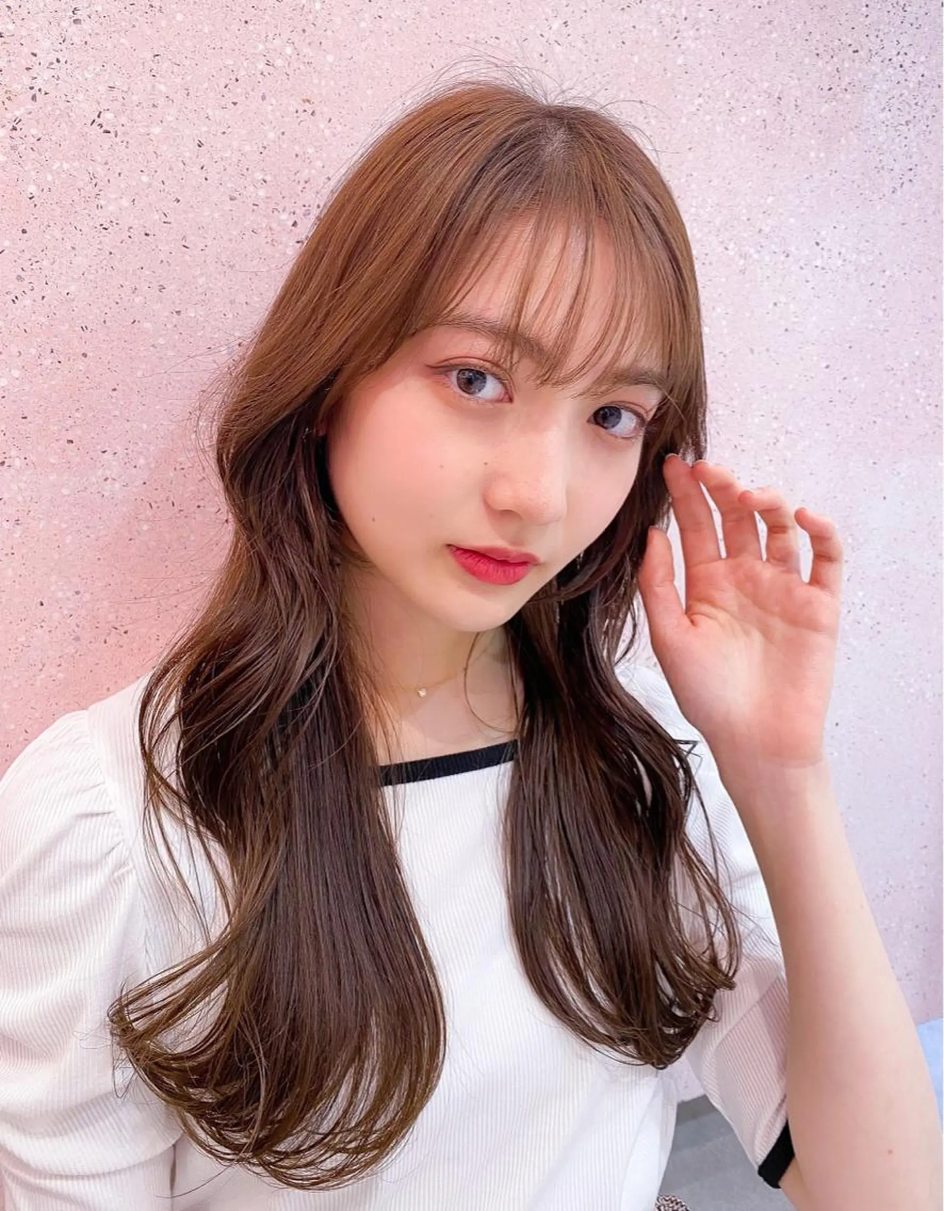 セミロング カラー シールエクステ セミロングパーマ バレイヤージュ ブリーチ ケアブリーチ カット トリートメント 新宿/韓国風レイヤー 髪質改善/渋谷直樹のヘアスタイル