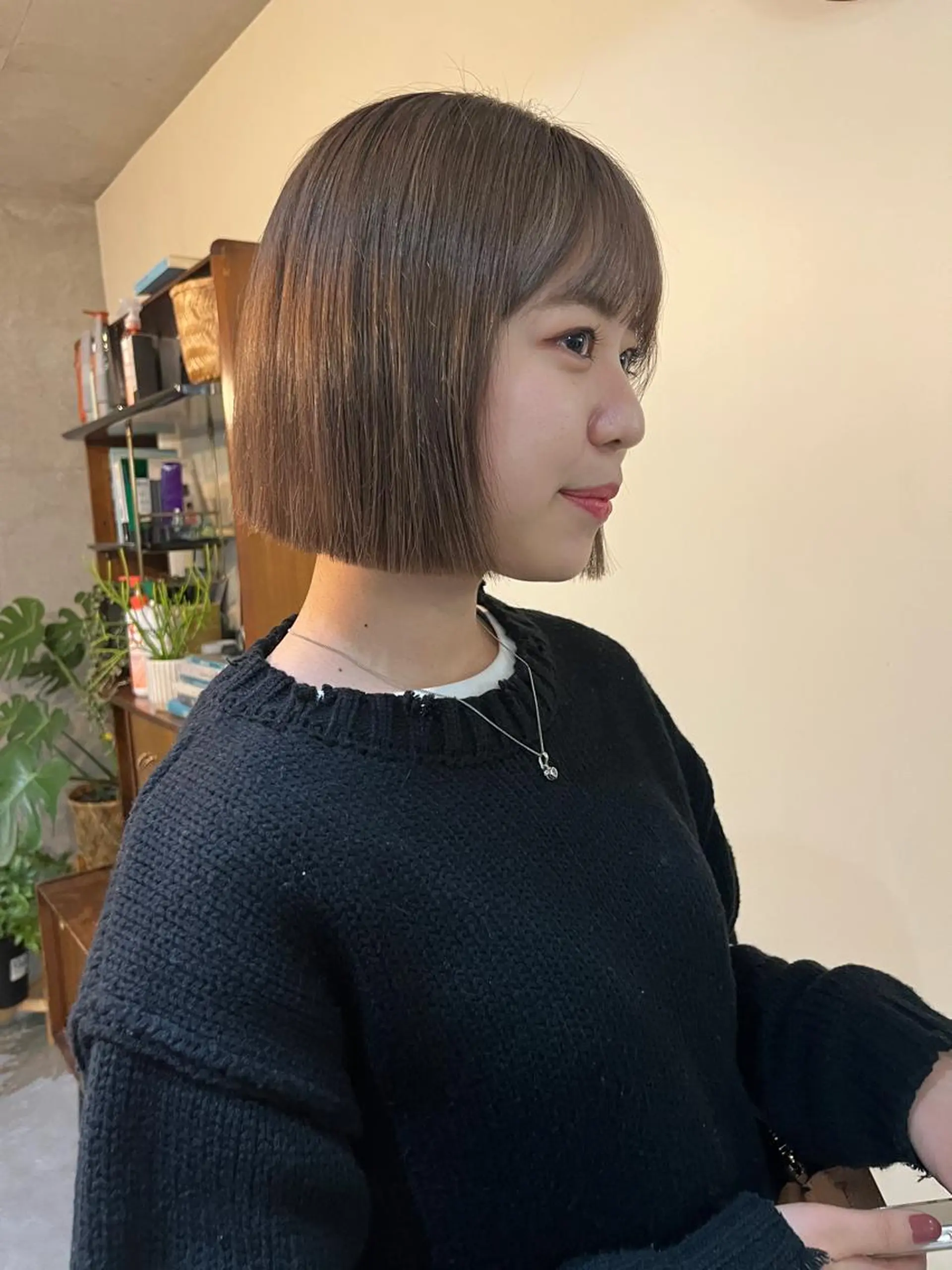 ショート 切りっぱなしボブ ボブ タッセルカット カット ヘアカラー レイヤーカット/ウル フ　chinatsuのヘアスタイル