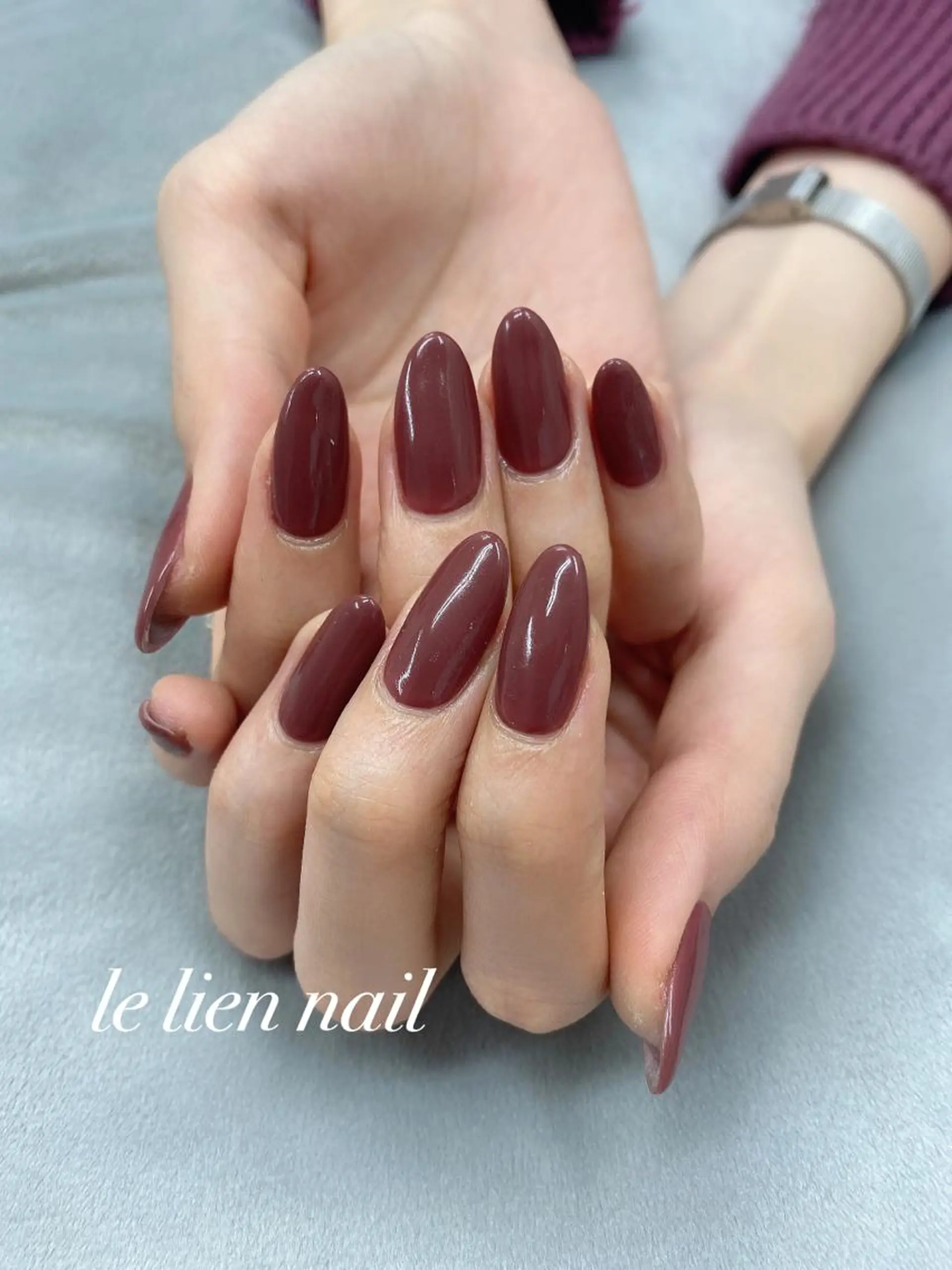ネイル ワンカラーネイル ハンドネイル le lien nailのネイルデザイン