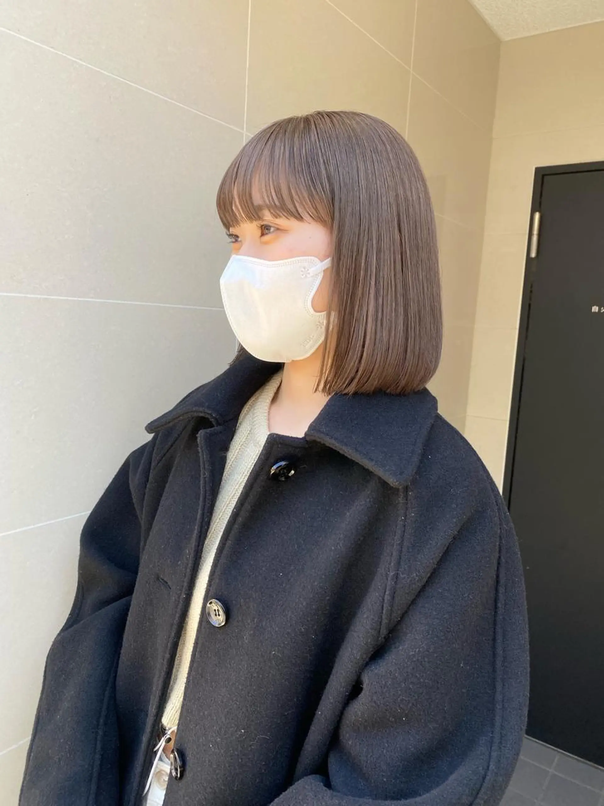 ミディアム カラー cie所属・ボブ/ミニボブ 透明感カラーkadoのヘアスタイル