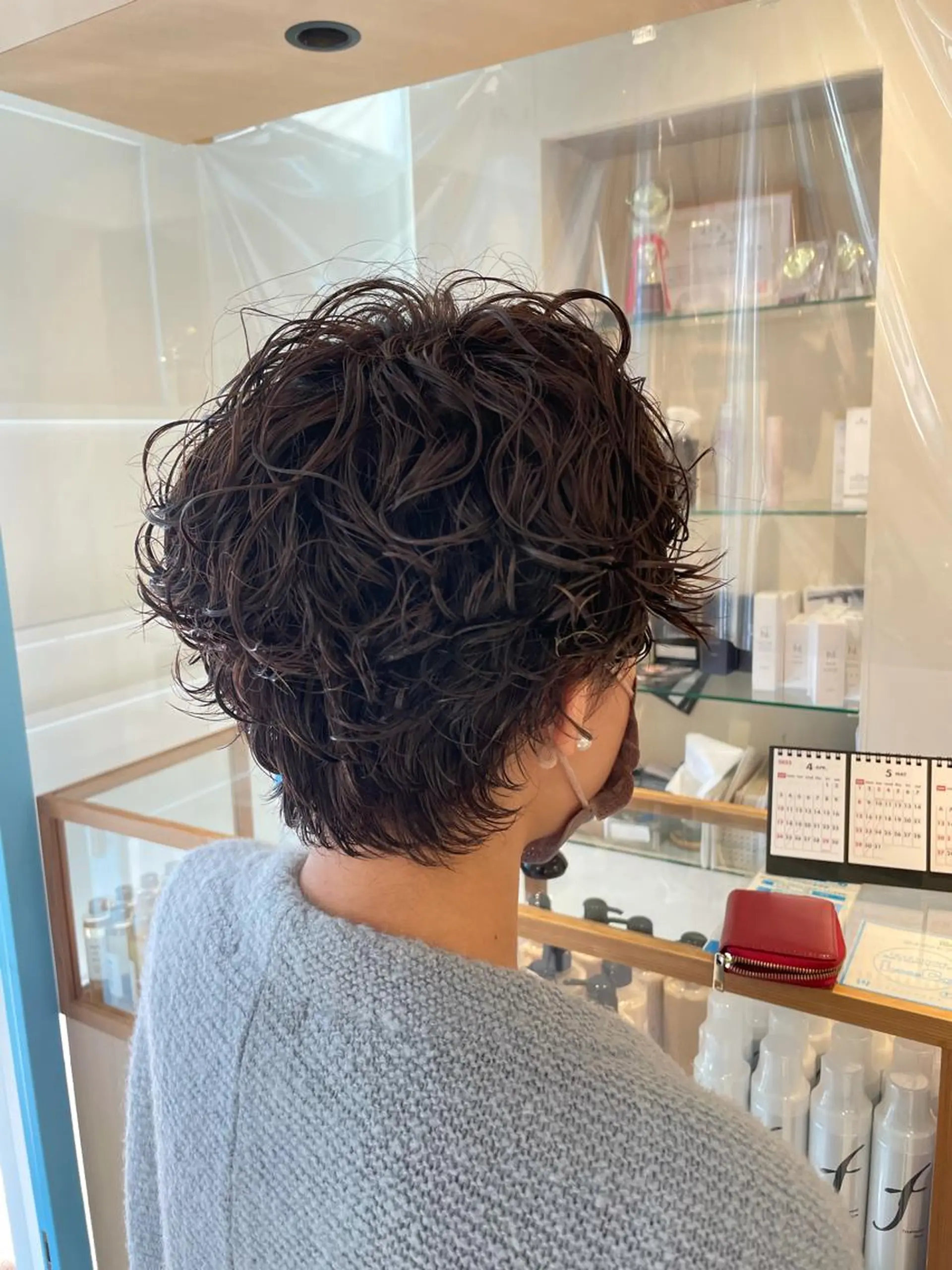 ショート パーマ カット パーマ トリートメント 大石 陽菜のヘアスタイル