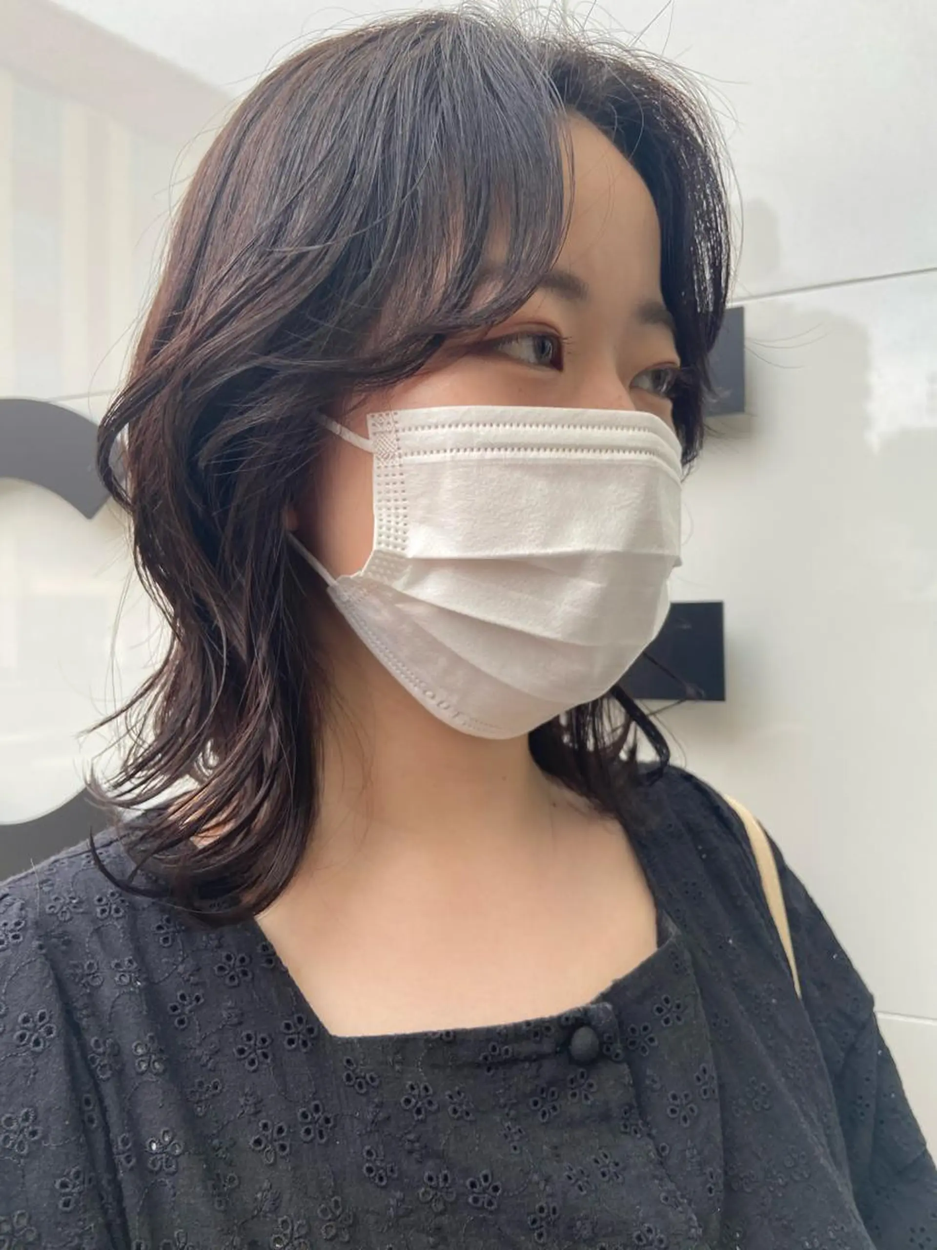 ミディアム 韓国風ヘア レイヤーカット 淺谷 美紀のヘアスタイル