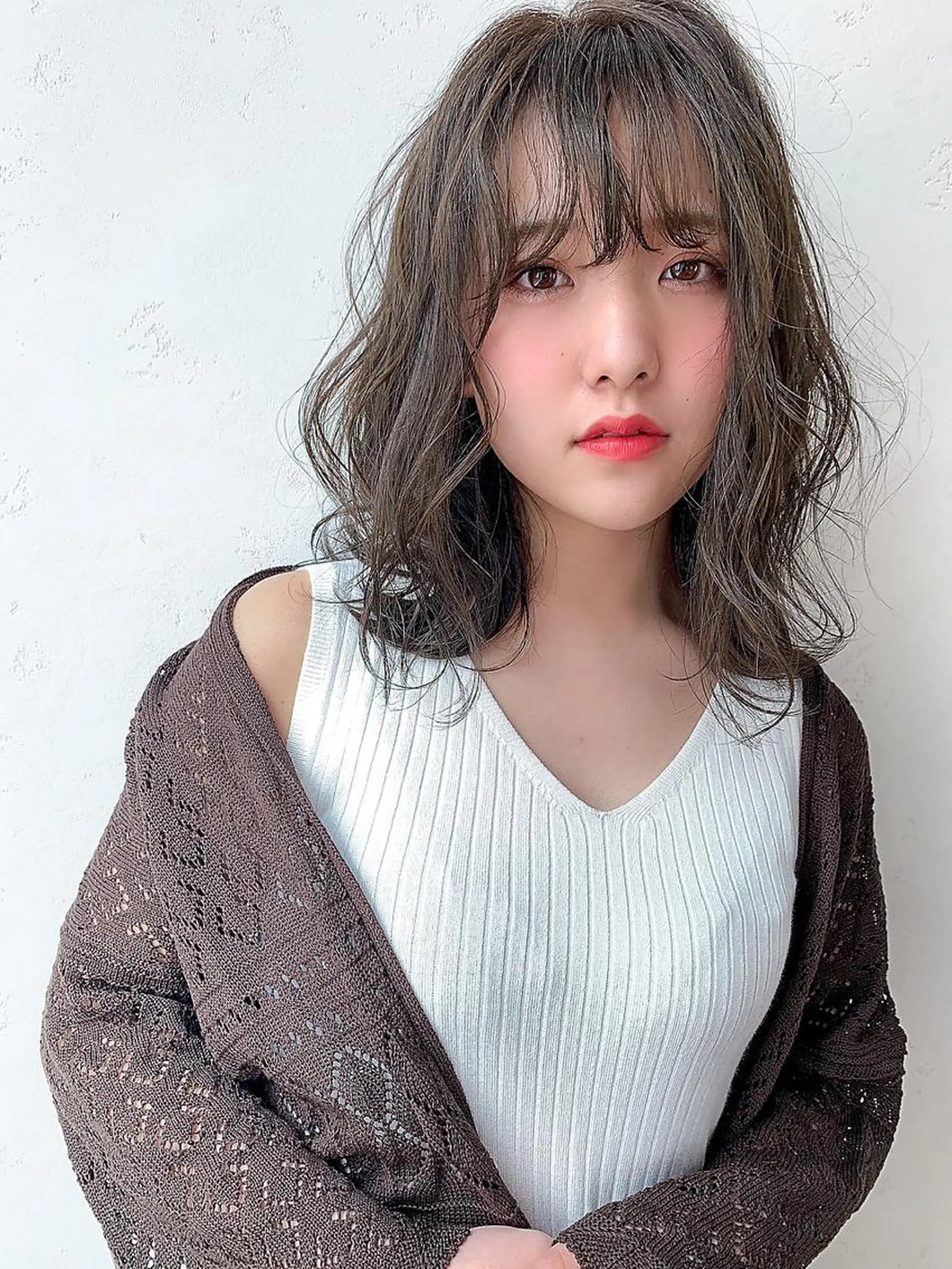 ミディアム カラー Luxbe hakataのヘアスタイル