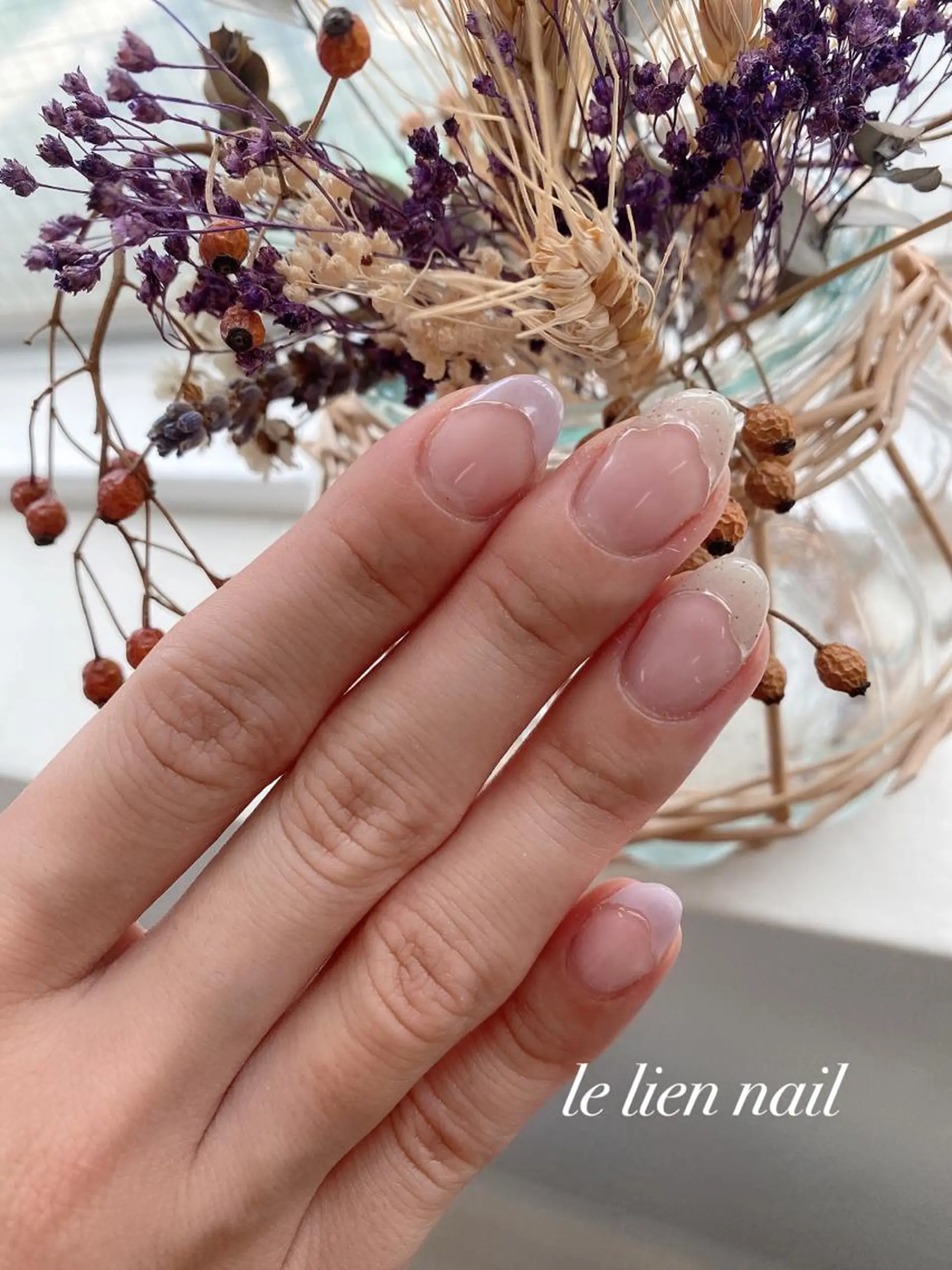 ネイル フレンチネイル ミラーネイル le lien nailのネイルデザイン