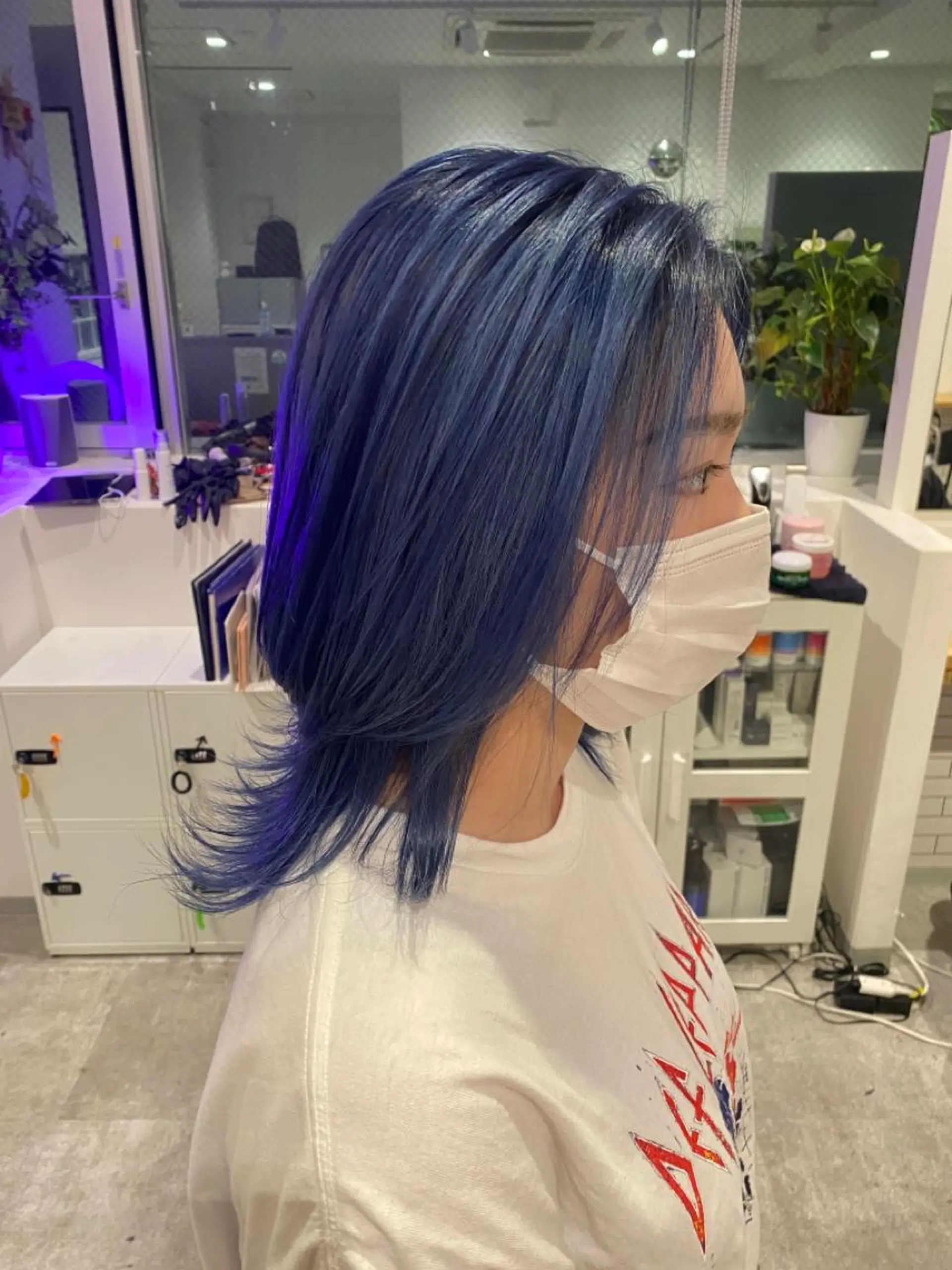 ミディアム カラー ブルーカラー ヘアカラー JIL BLAN 京都のヘアスタイル