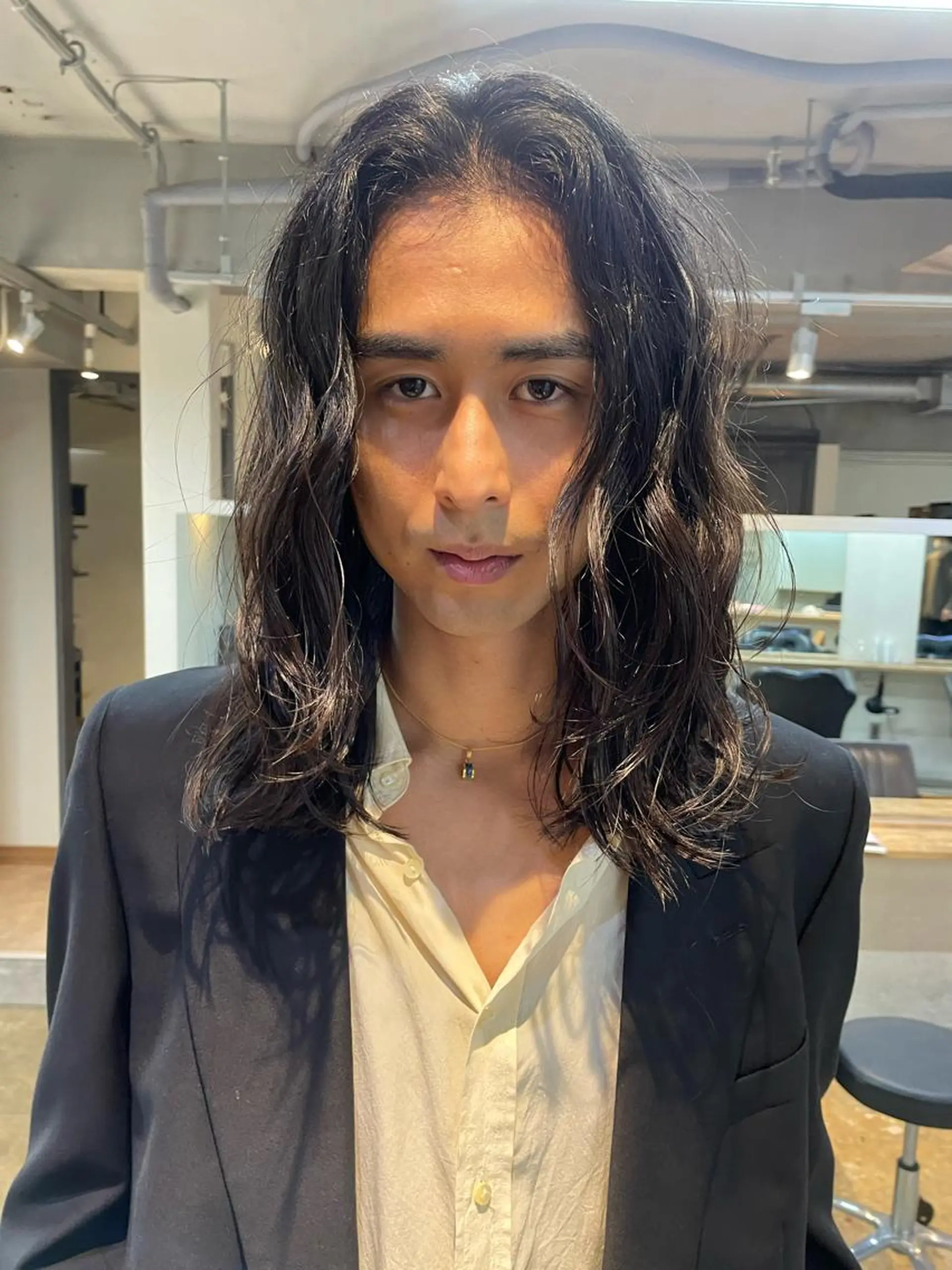 ロング メンズ 斎藤祐樹 /レイヤー/パーマのヘアスタイル