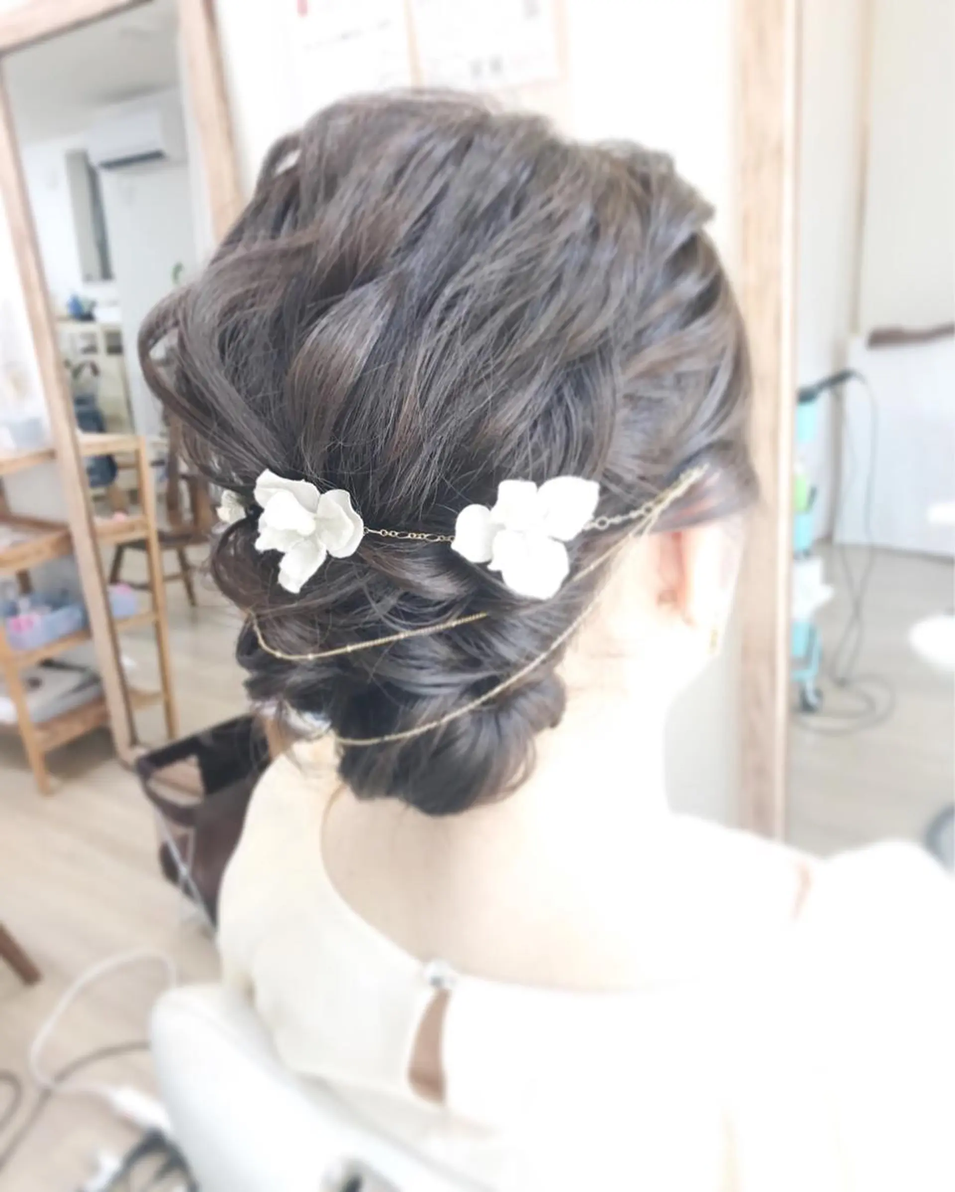 ミディアム ヘアアレンジ マツエク・マツパ ヘアメ/着付け 清水玲歌のヘアスタイル