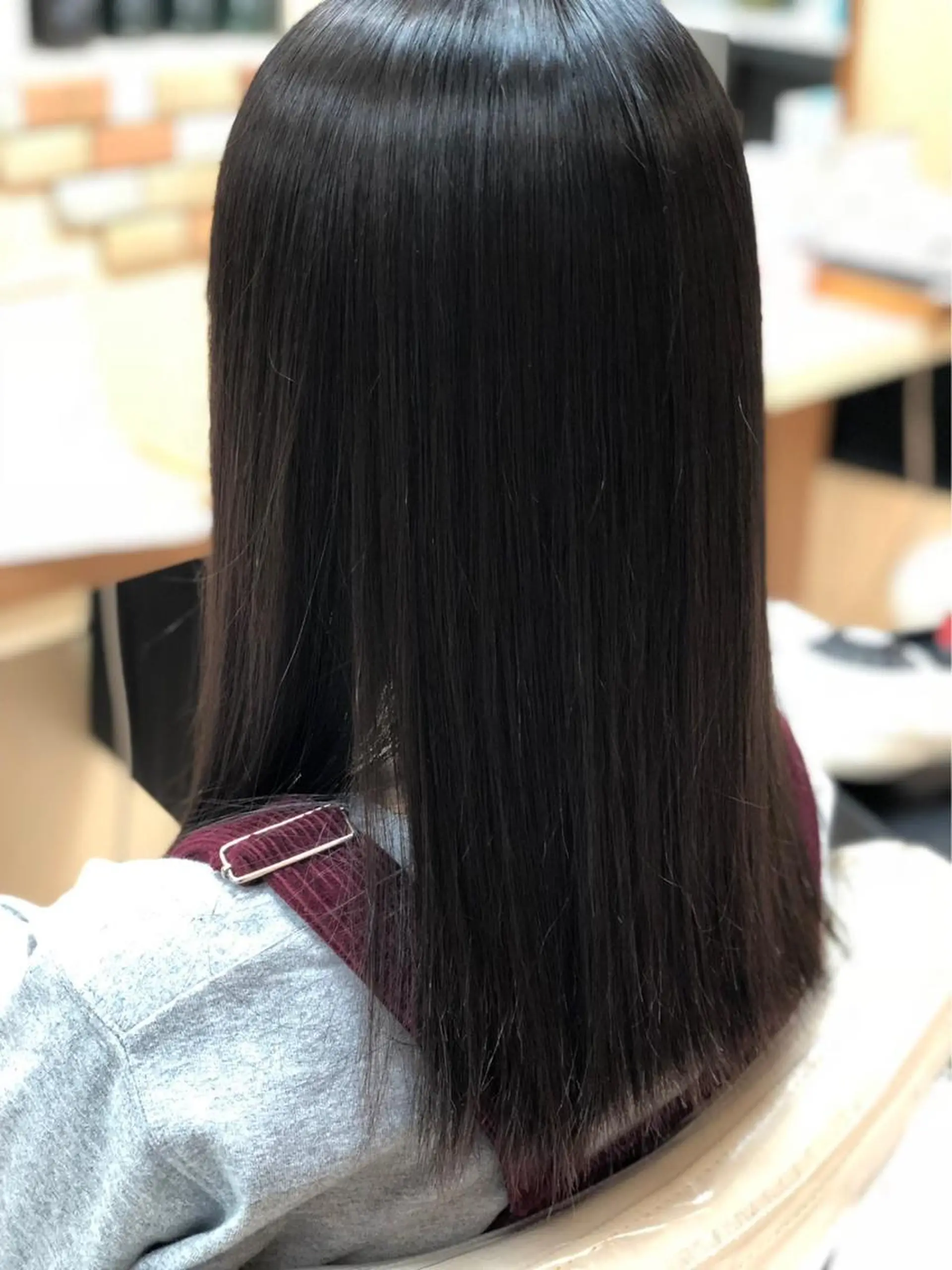 セミロング カラー ヘアアレンジ 🫐暗髪ツヤカラー/ モテ髪/小林🫐のヘアスタイル