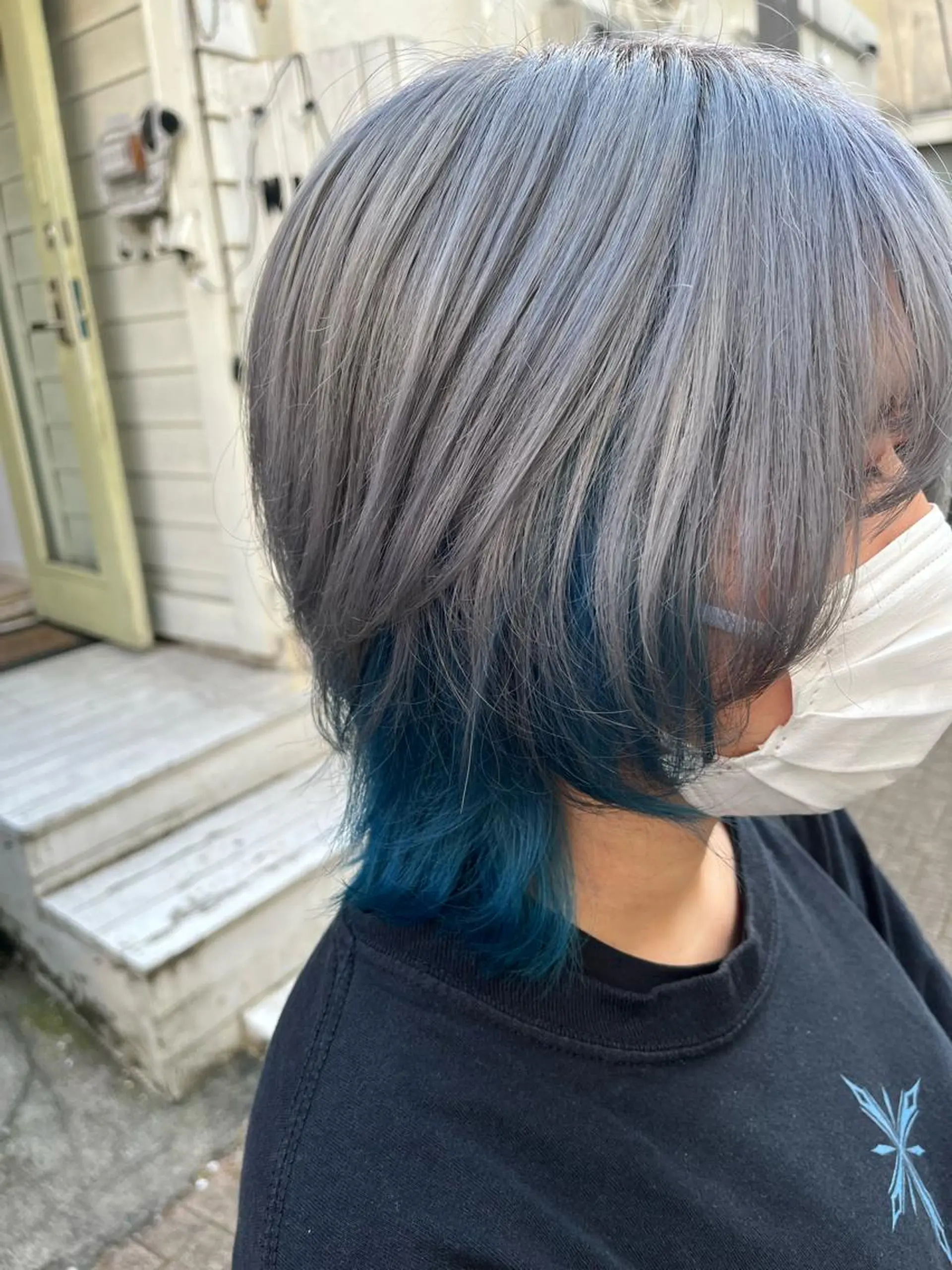 ミディアム カラー ショートボブ ボブレイヤー アッシュ バレイヤージュ ミストバング カット ヘアカラー トリートメント 原宿サロン代表 デザインカラー伊藤卓のヘアスタイル