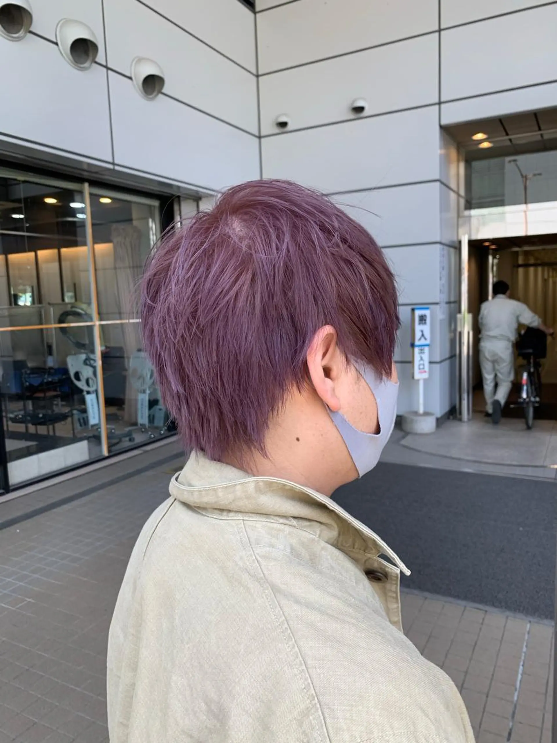 ショート カラー メンズ メンズハイトーン ハイトーンカラー バイオレットカラー ❣️モードケイズ塚口 和田一将のヘアスタイル