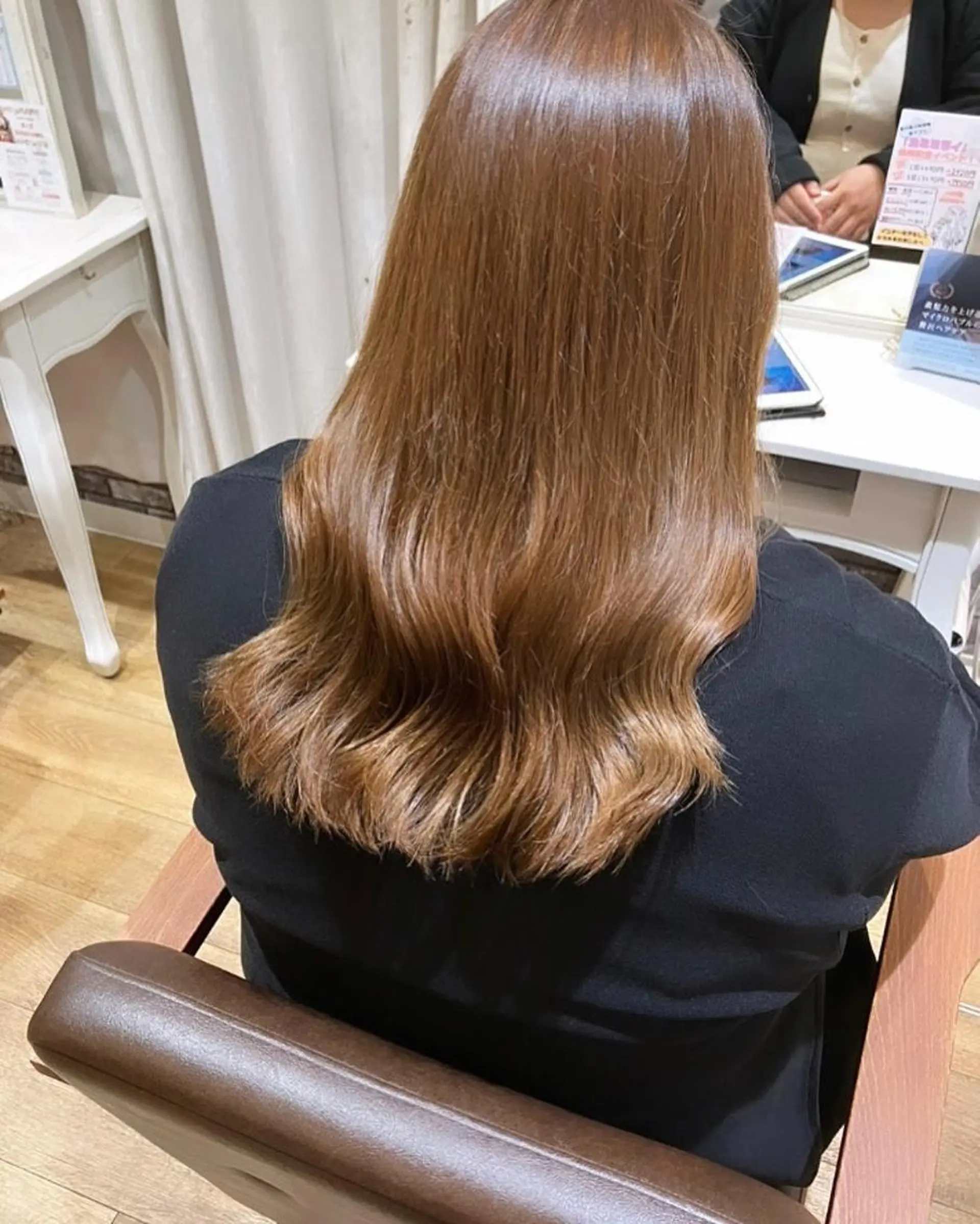 ロング カラー ベージュカラー ヨシンモリ カット ヘアカラー えばら まい/attraのヘアスタイル