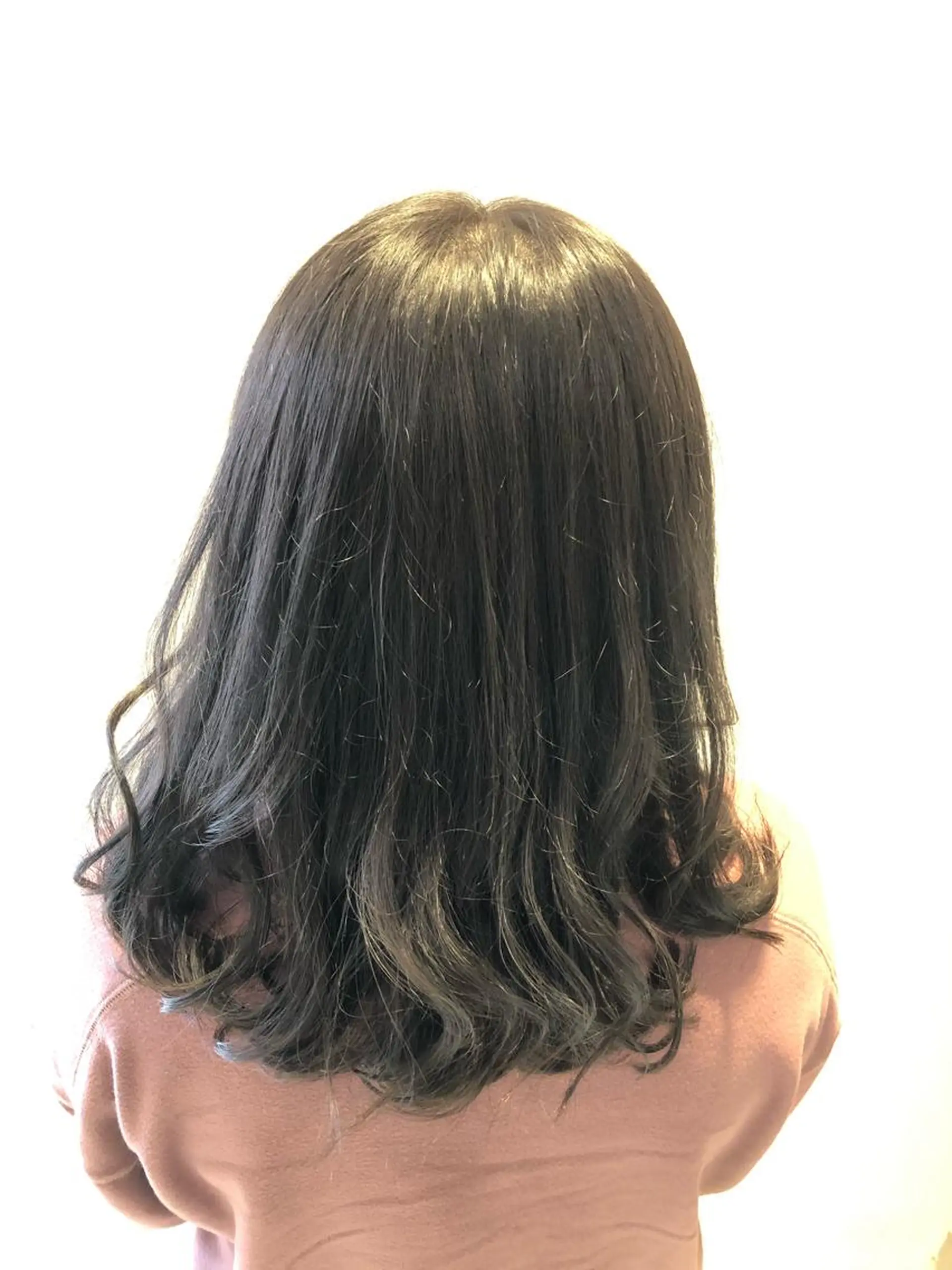 セミロング カラー ブリーチ グレージュ カーキグレージュ ブリーチなしカラー ✨髪質改善✨ 田西　基彦のヘアスタイル