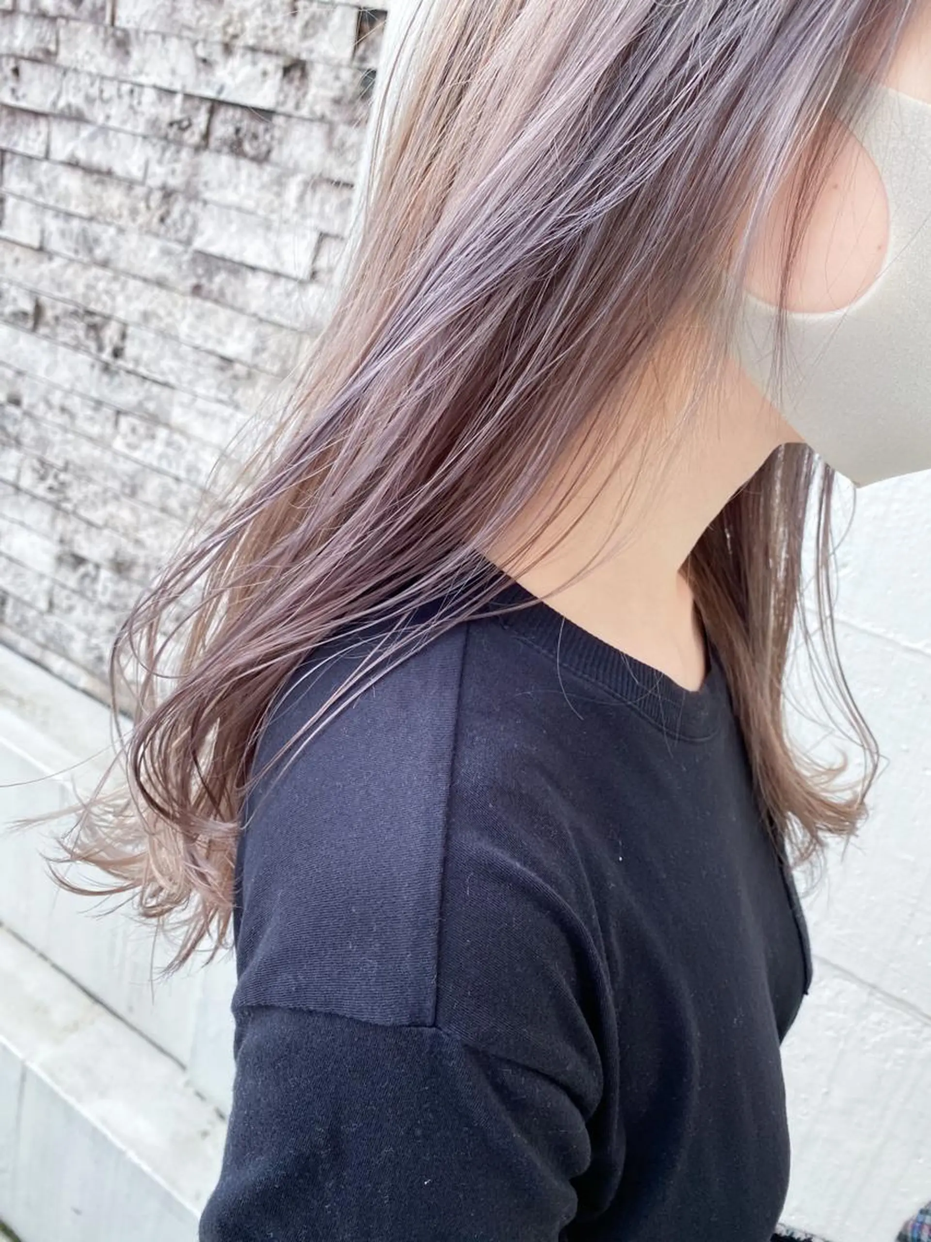 ロング カラー 艶髪ブリーチ 永井竜也のヘアスタイル