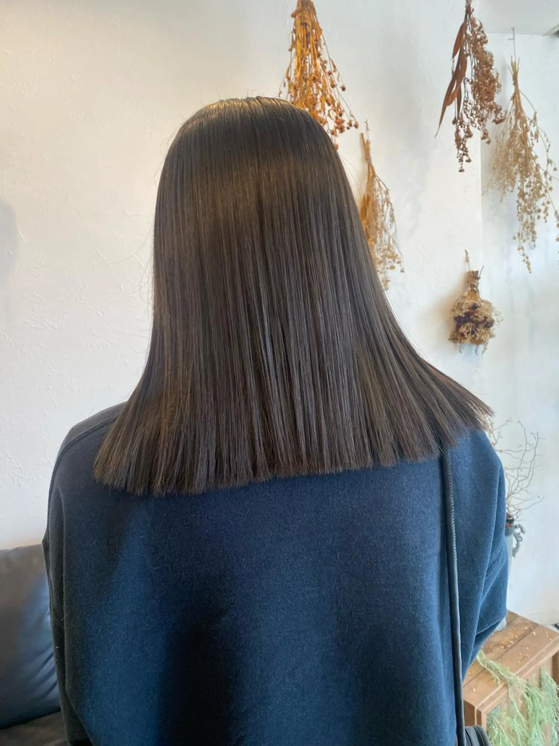 セミロング 縮毛矯正 botan🦖*･ amiのヘアスタイル