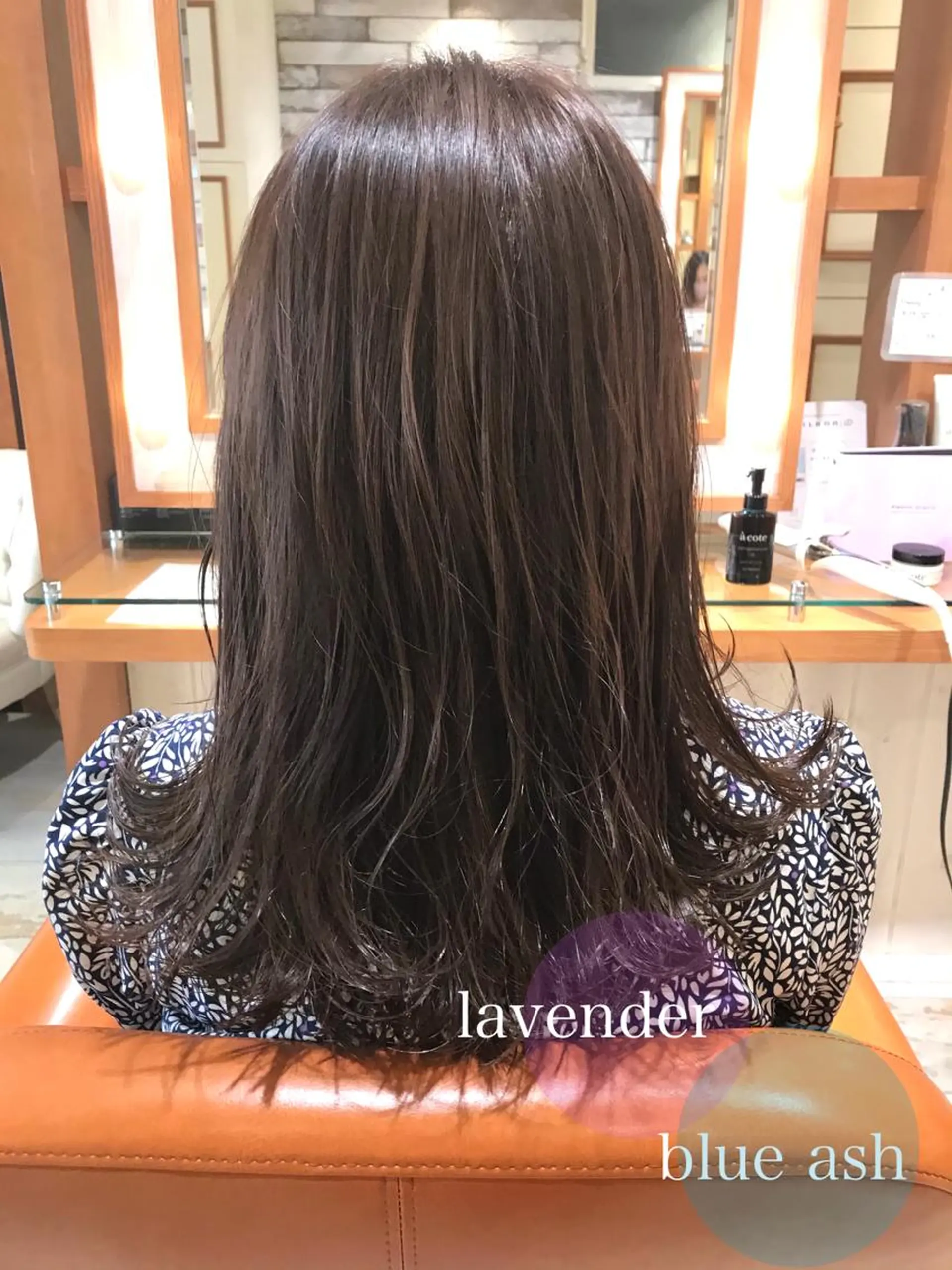 セミロング カラー ヘアアレンジ アッシュ ブリーチ 透明感カラー ラベンダーカラー ラベンダーアッシュ カット ヘアカラー トリートメント 清水　ちひろ ✄トップスタイリストのヘアスタイル