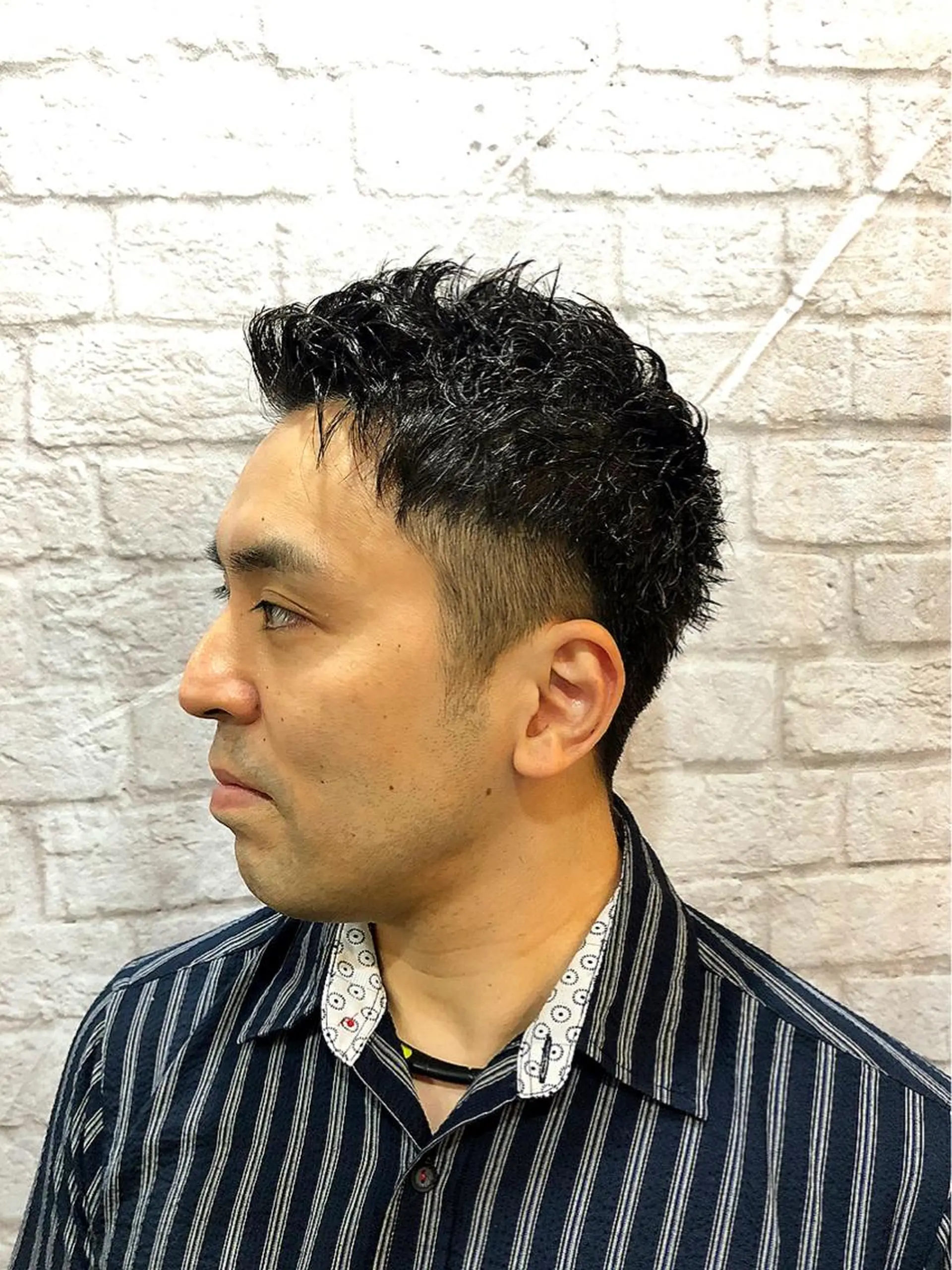 ショート パーマ メンズ 銀座マツナガ新宿野村ビル店所属・女性理容師 佐藤優菜のヘアスタイル