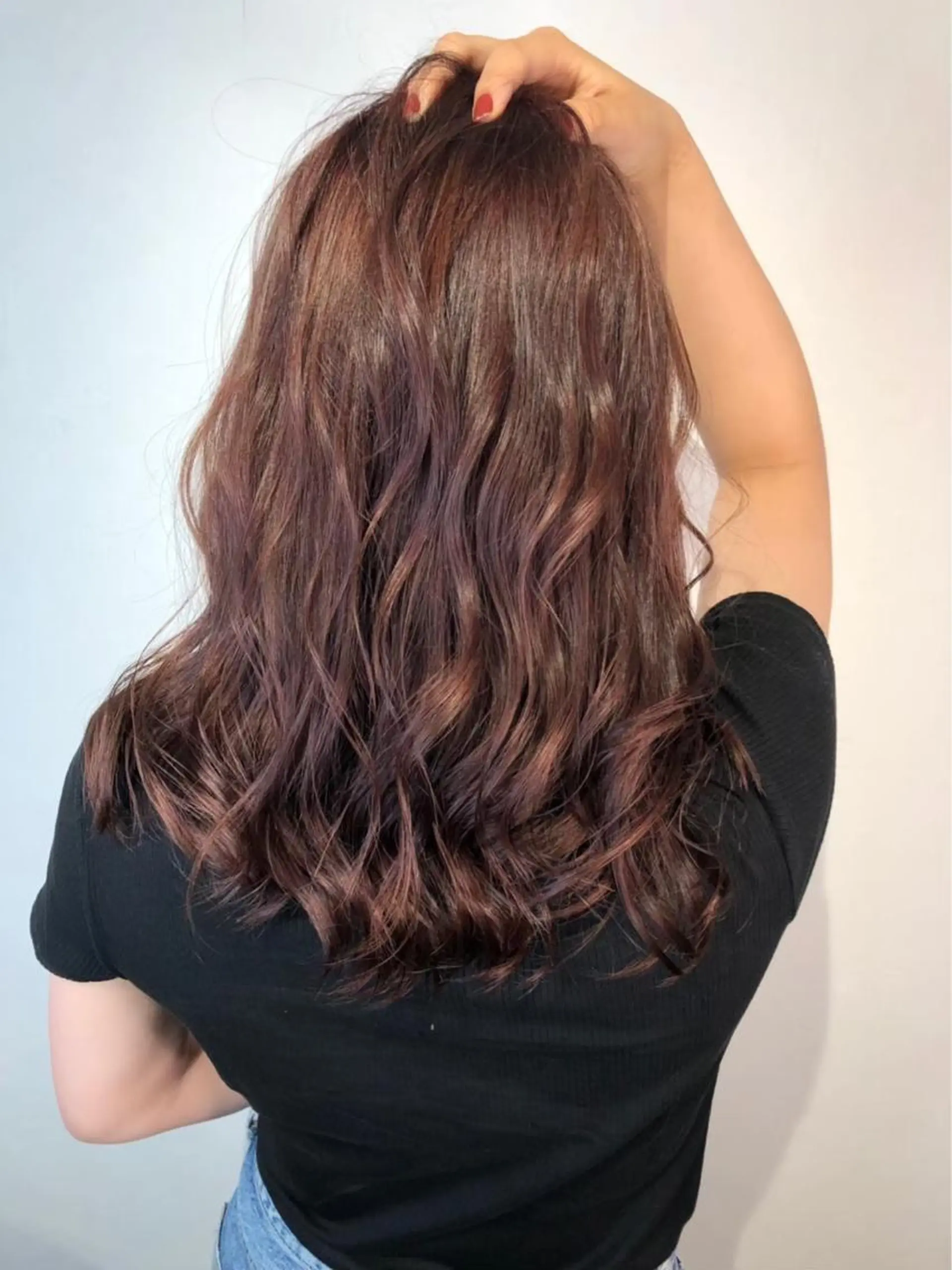 セミロング カラー _WHITE 高槻のヘアスタイル