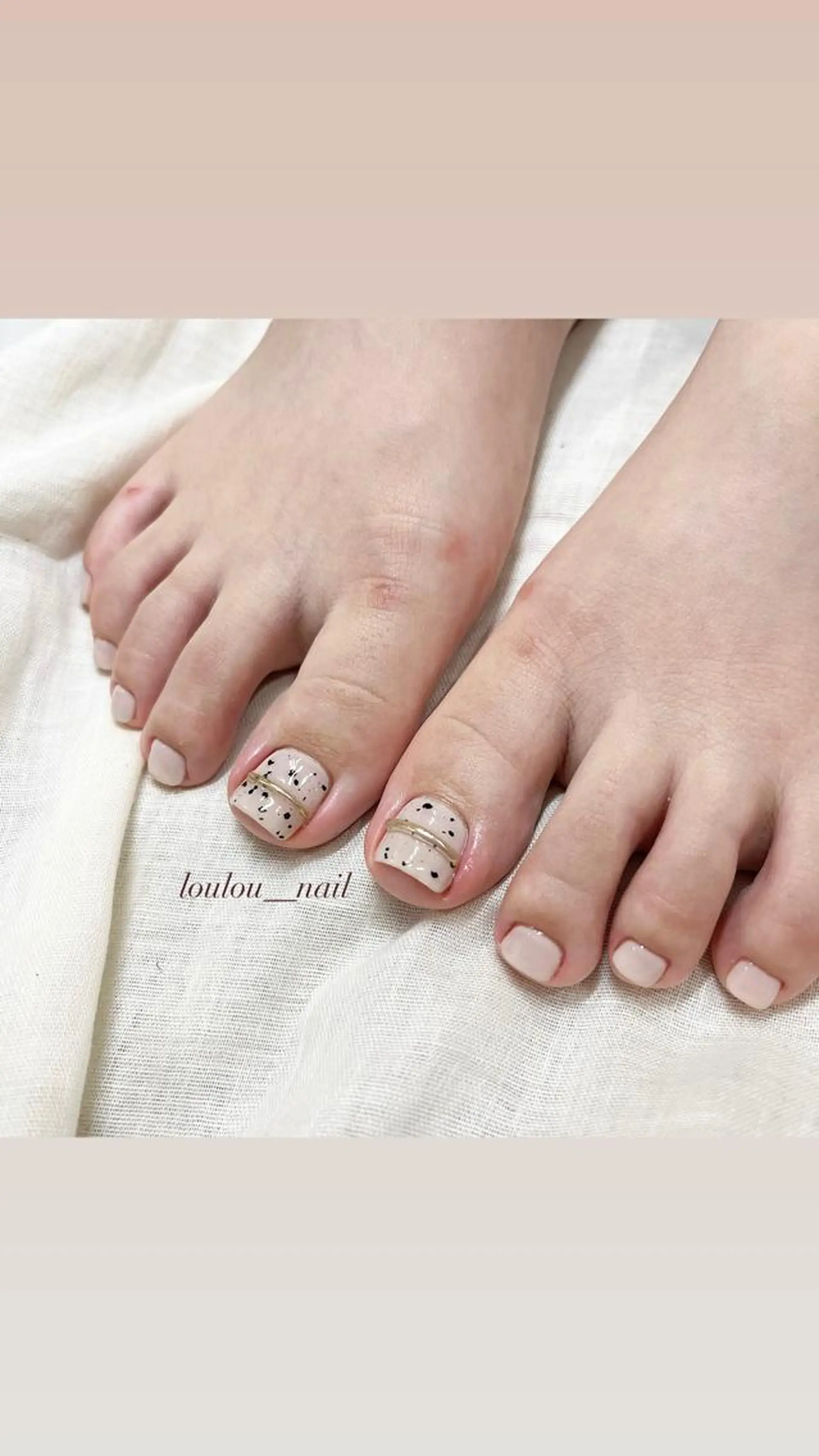 ネイル ブラウン ゴールド ミラーネイル ピンク シルバー フットネイル loulou _nail所属・葛西 知佳のネイルデザイン