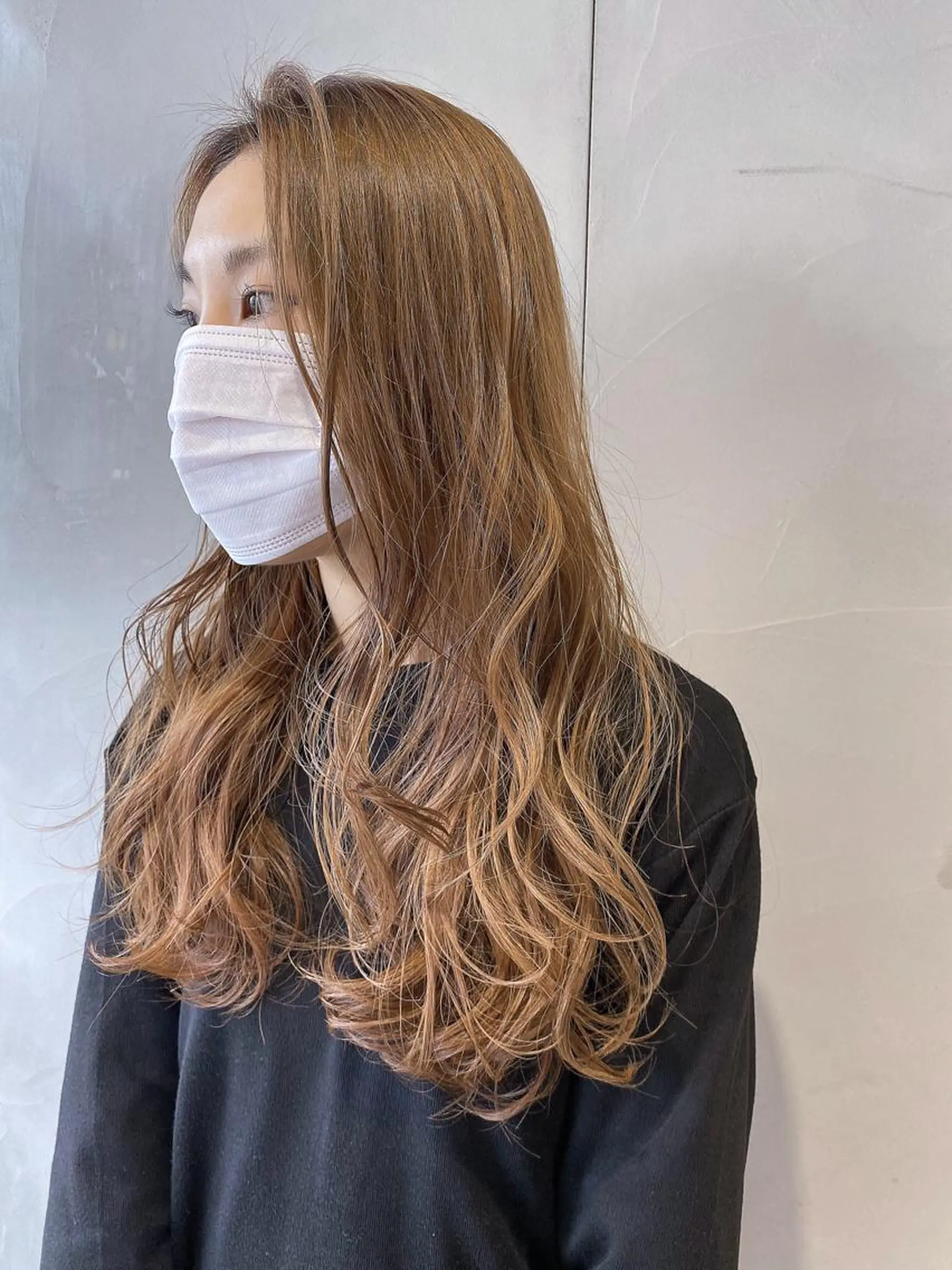 セミロング カラー 圧倒的透明感カラー nana🦕のヘアスタイル