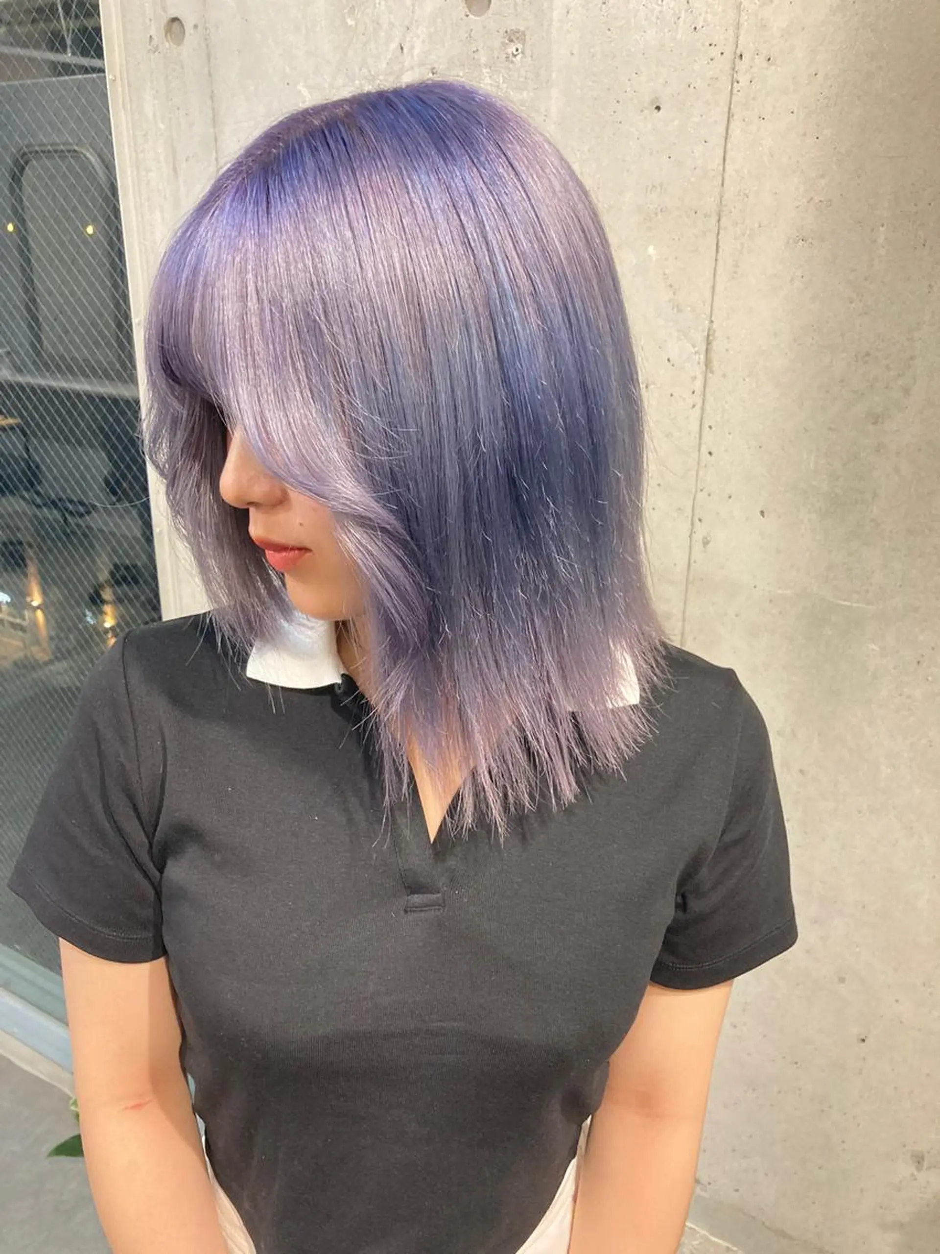 ミディアム カラー ラベンダーカラー Mood hair salon所属・髪質改善.縮毛矯正 ×韓国ヘアyukiのヘアスタイル