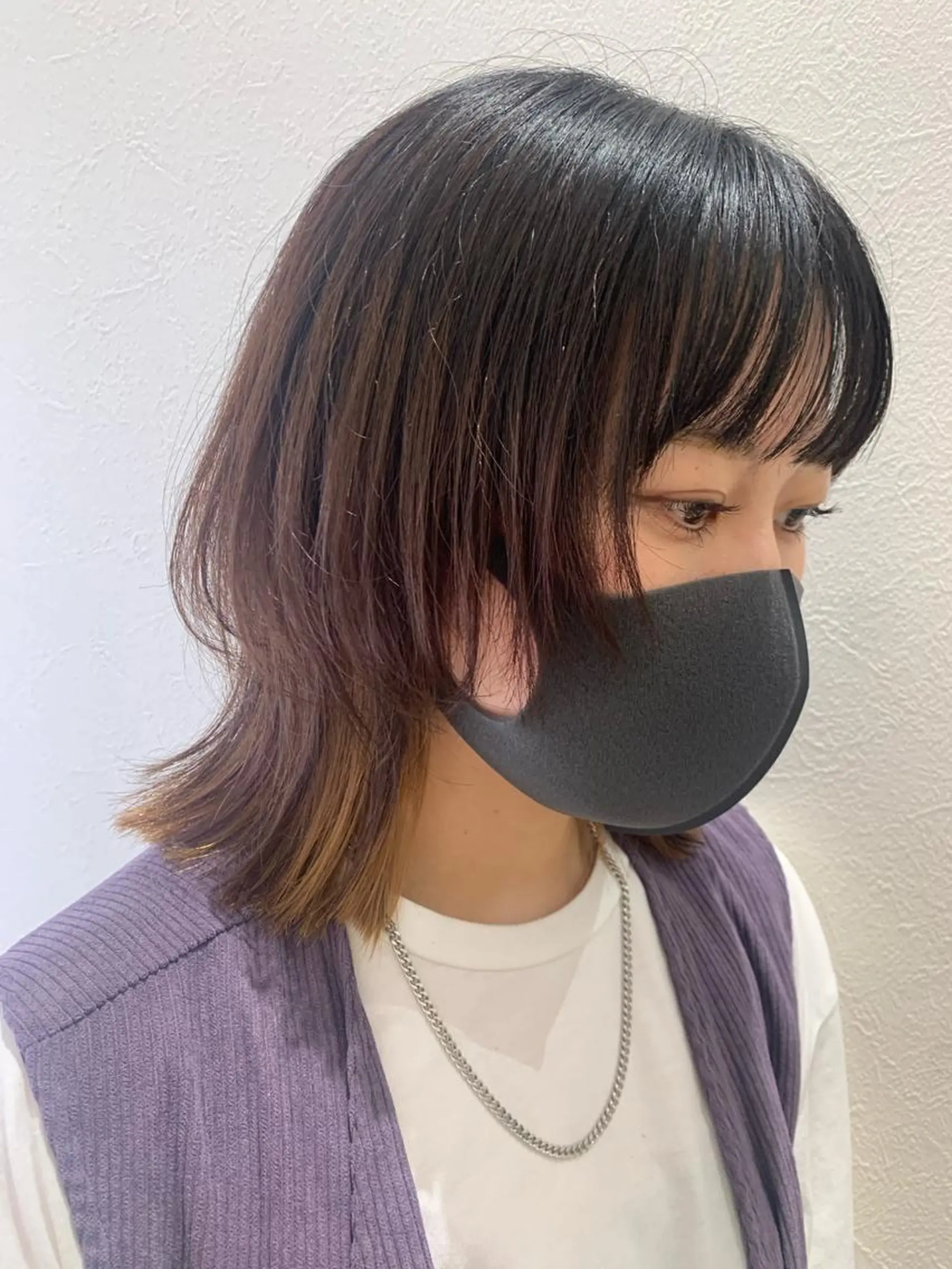 ミディアム ウルフカット カット トリートメント hub　hair レイヤー/透明感のヘアスタイル