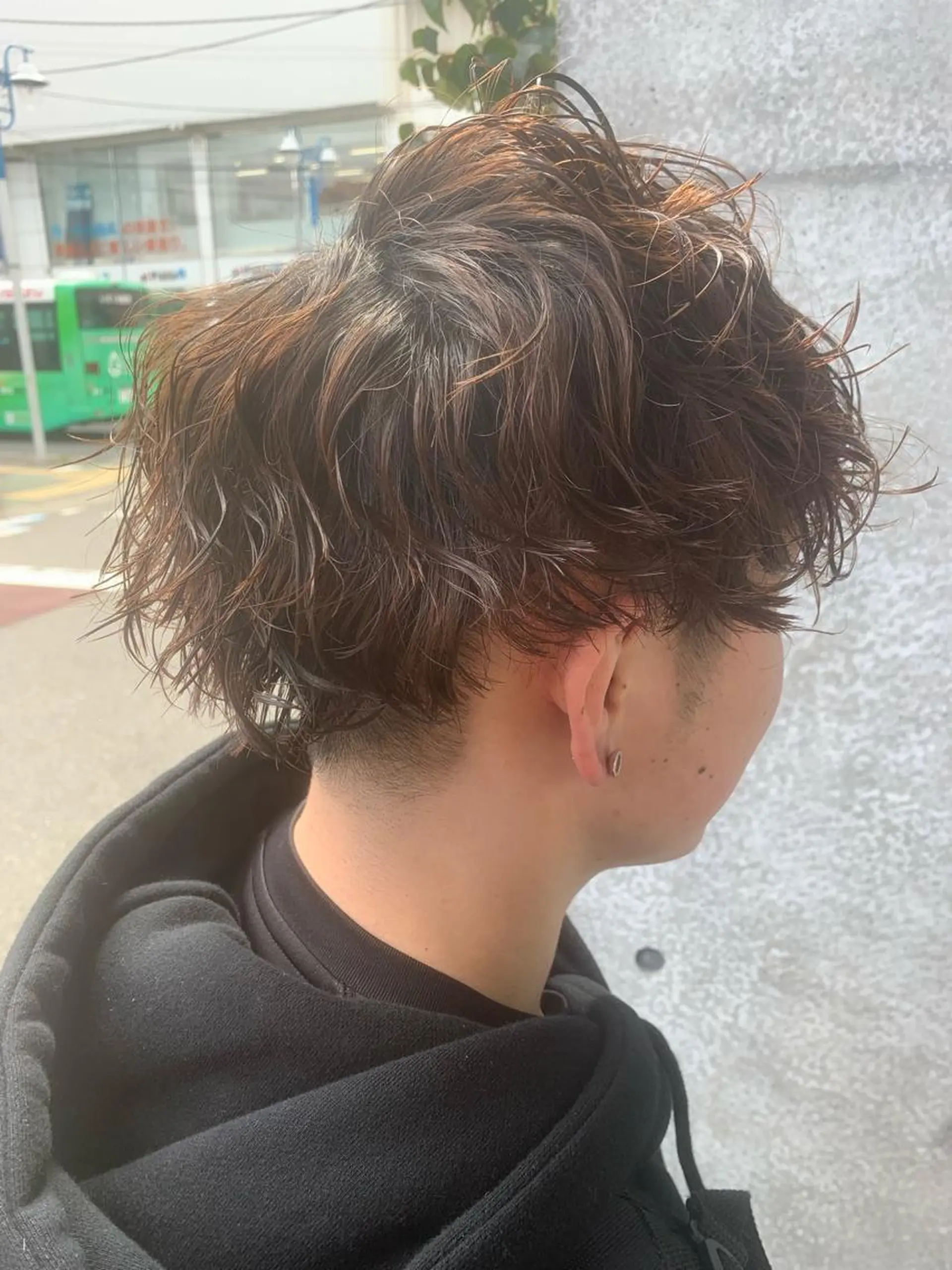 ショート カラー パーマ メンズ メンズパーマフェード シモジタカヒロのヘアスタイル