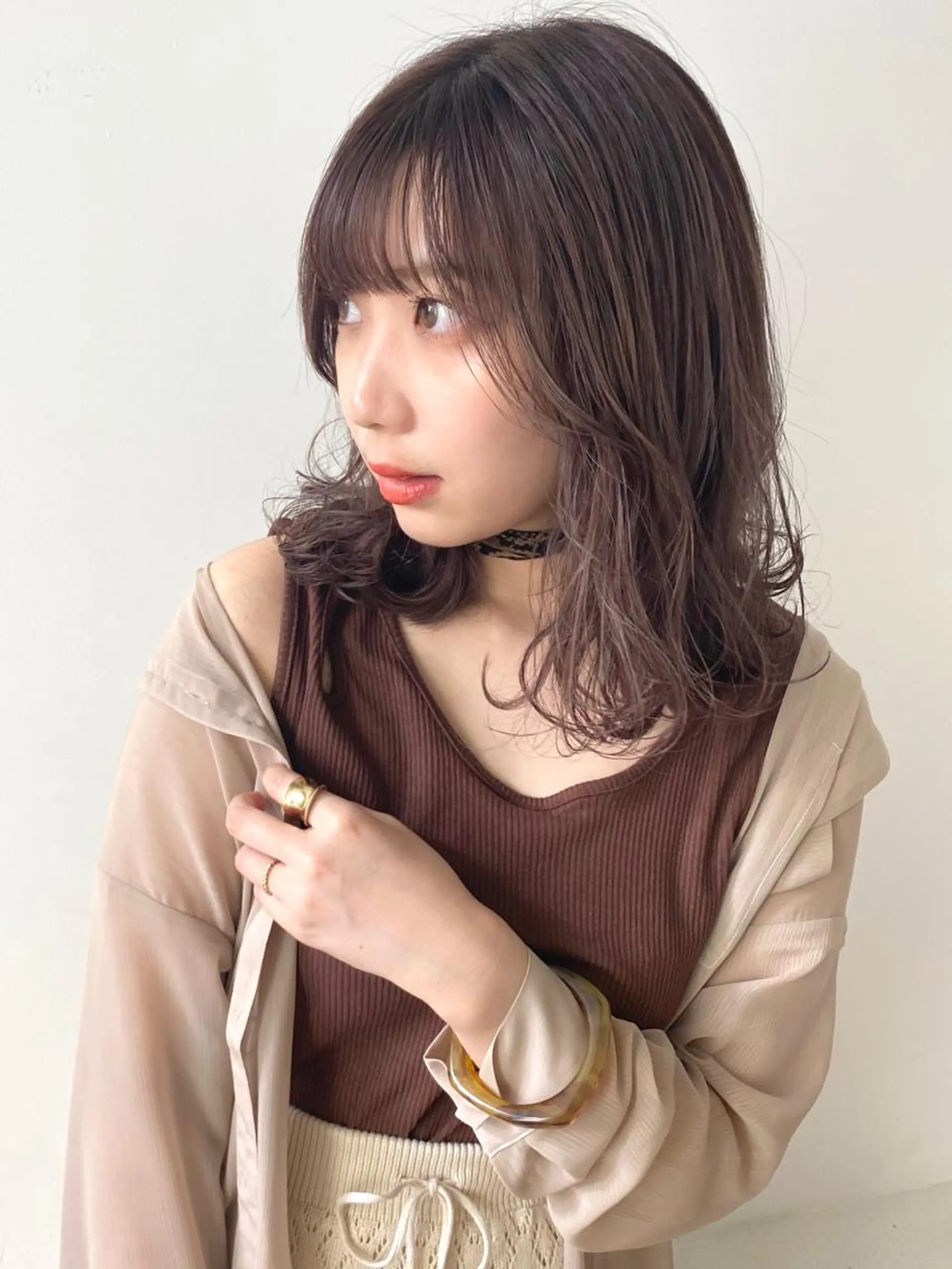 ミディアム カラー ハンドネイル 【淡色color/ nail】maikoのネイルデザイン