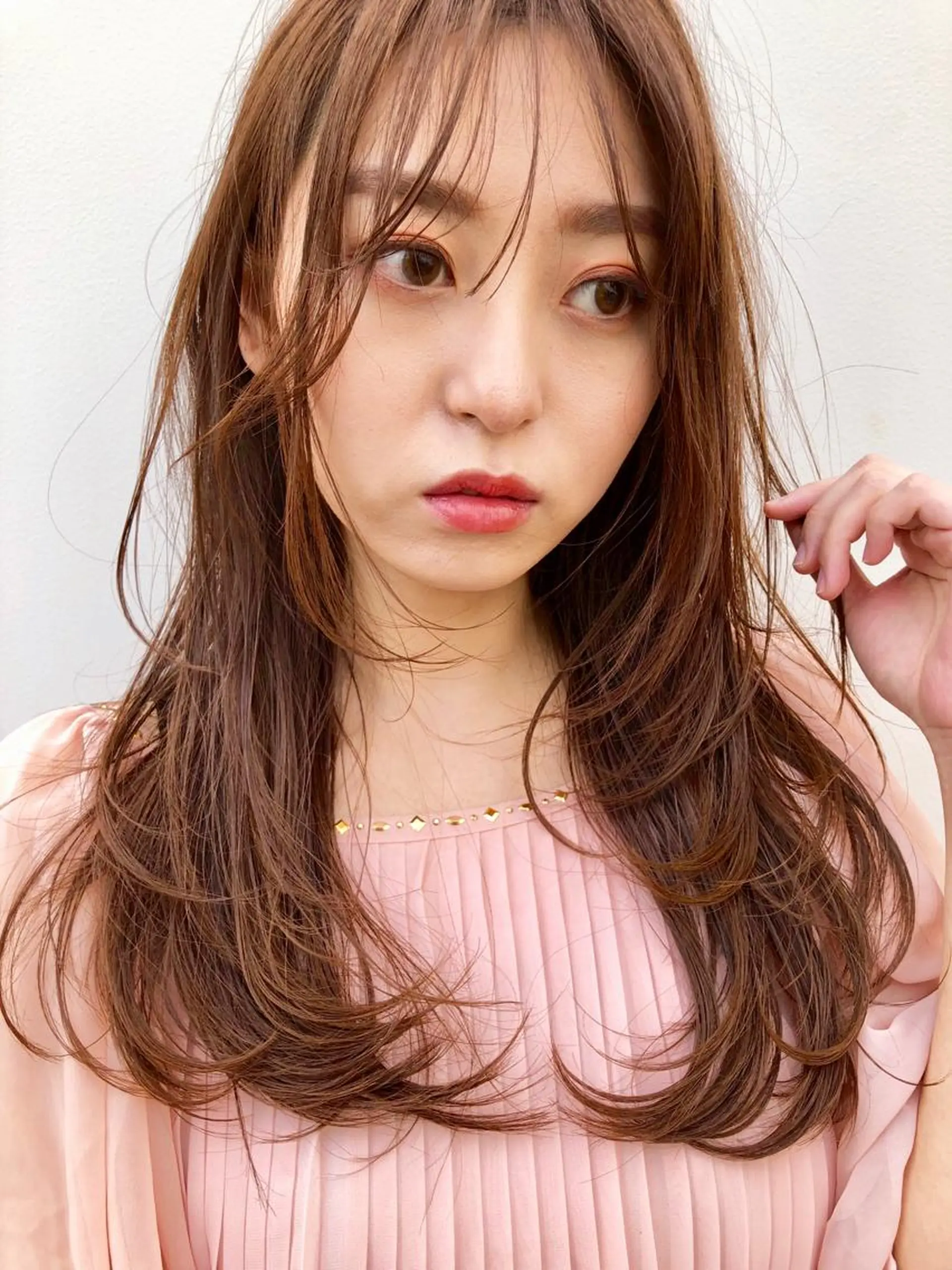 ロング カラー レイヤーカット シースルーバング SALOWIN吉祥寺suite店所属・似合わせレイヤー 🇰🇷荒木洋文のヘアスタイル