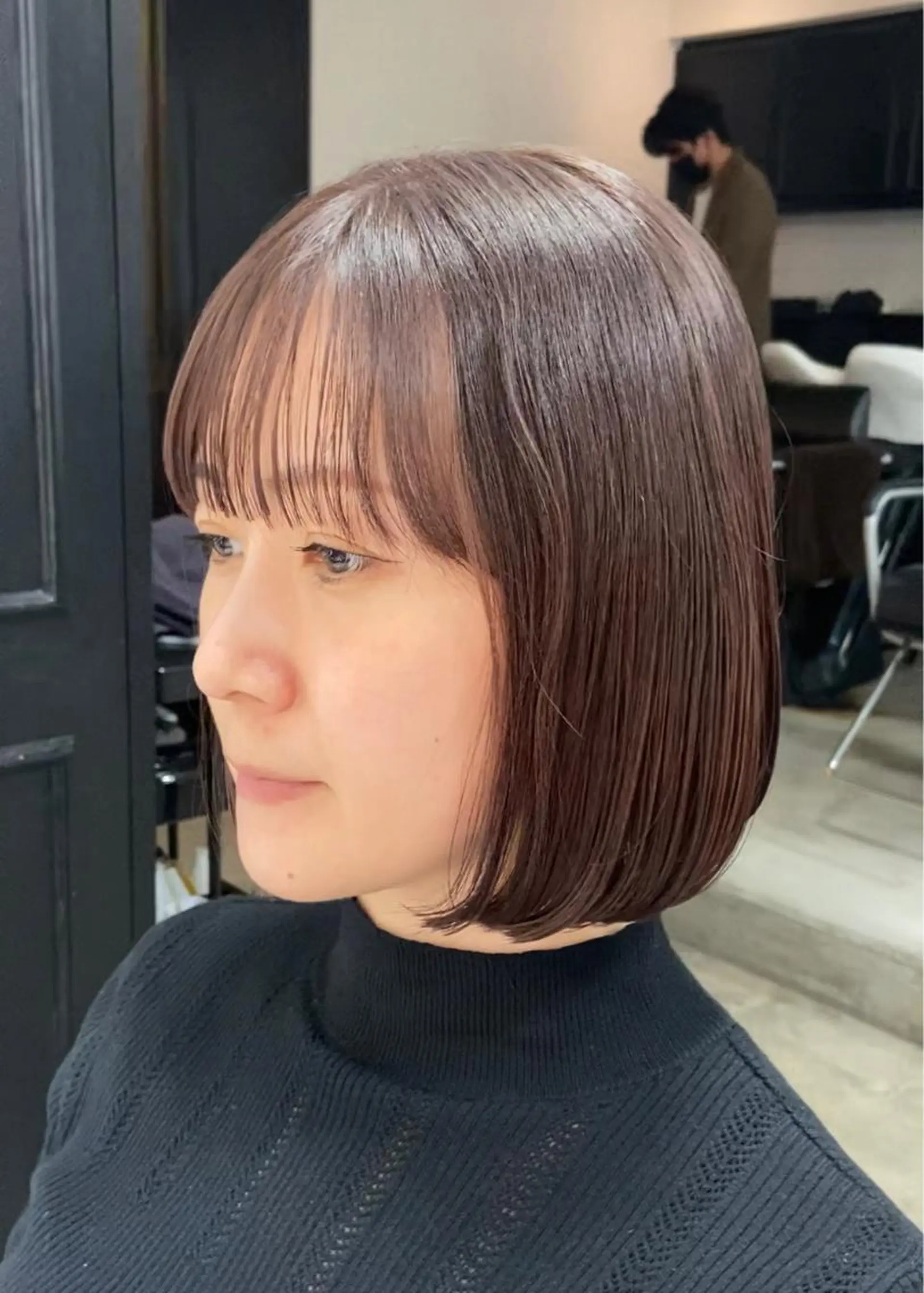 ショート カラー ベージュカラー ショコラベージュ ボブ カット ヘアカラー KAEDE【似合わせ 垢抜けヘア】のヘアスタイル