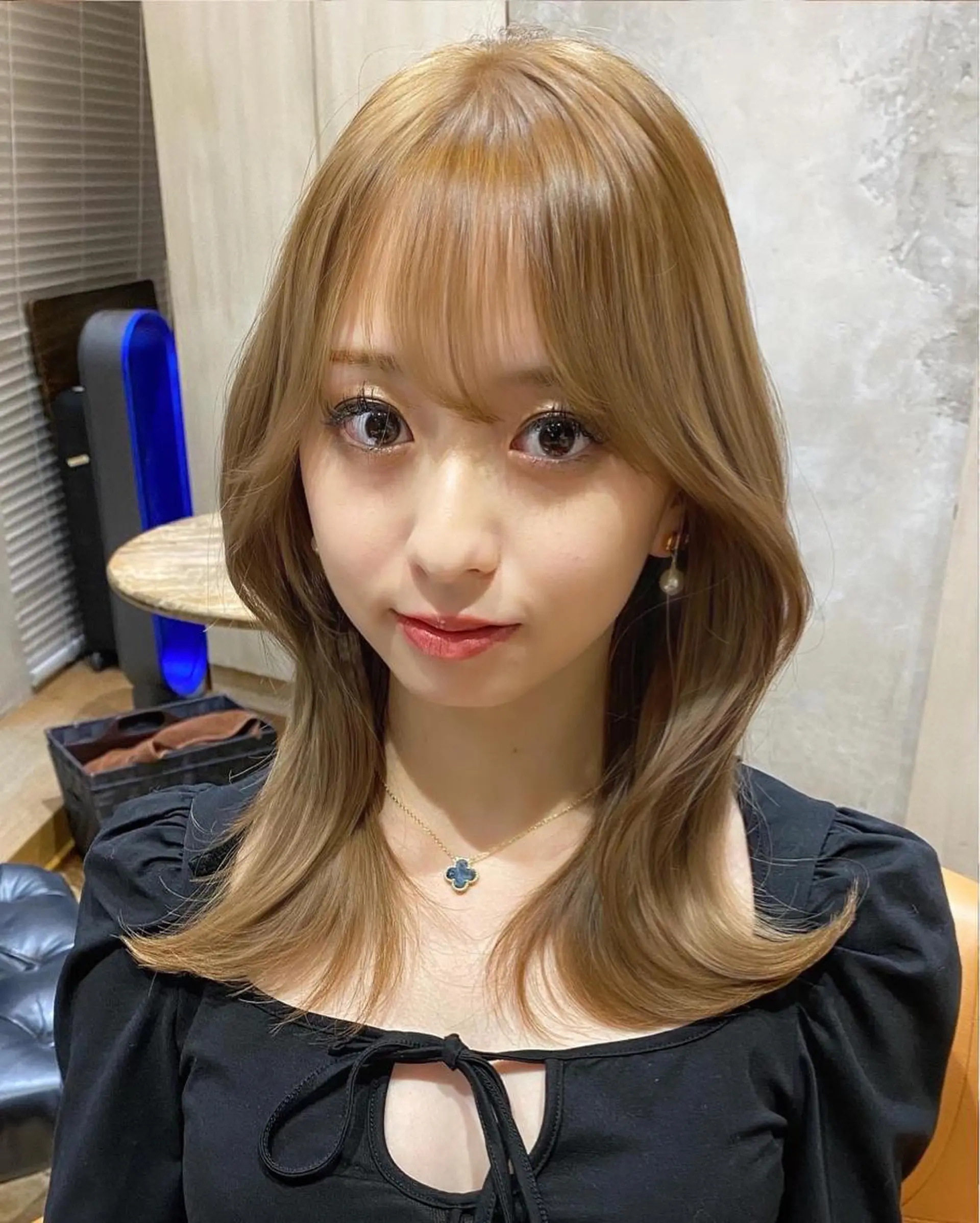 ミディアム カラー On所属・顔まわりカット🌟 くびれヘア/寺門遥輝のヘアスタイル