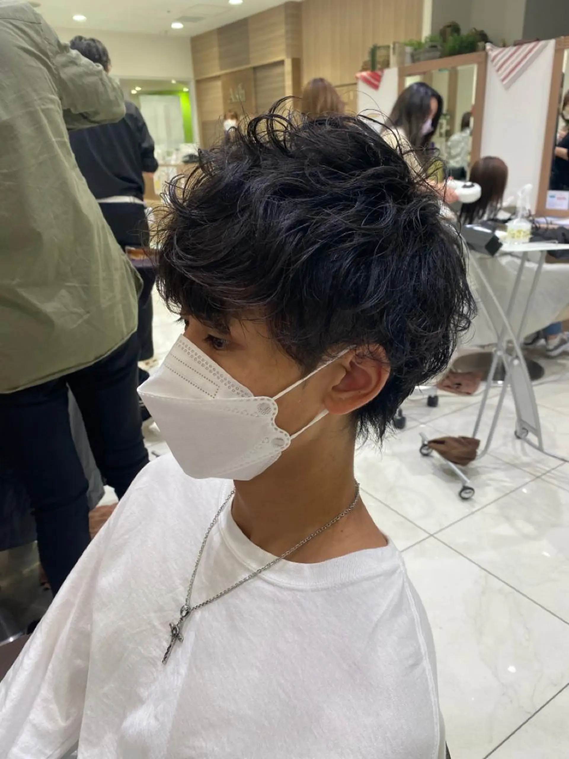 パーマ メンズ カット パーマ 奥村 美郁子のヘアスタイル