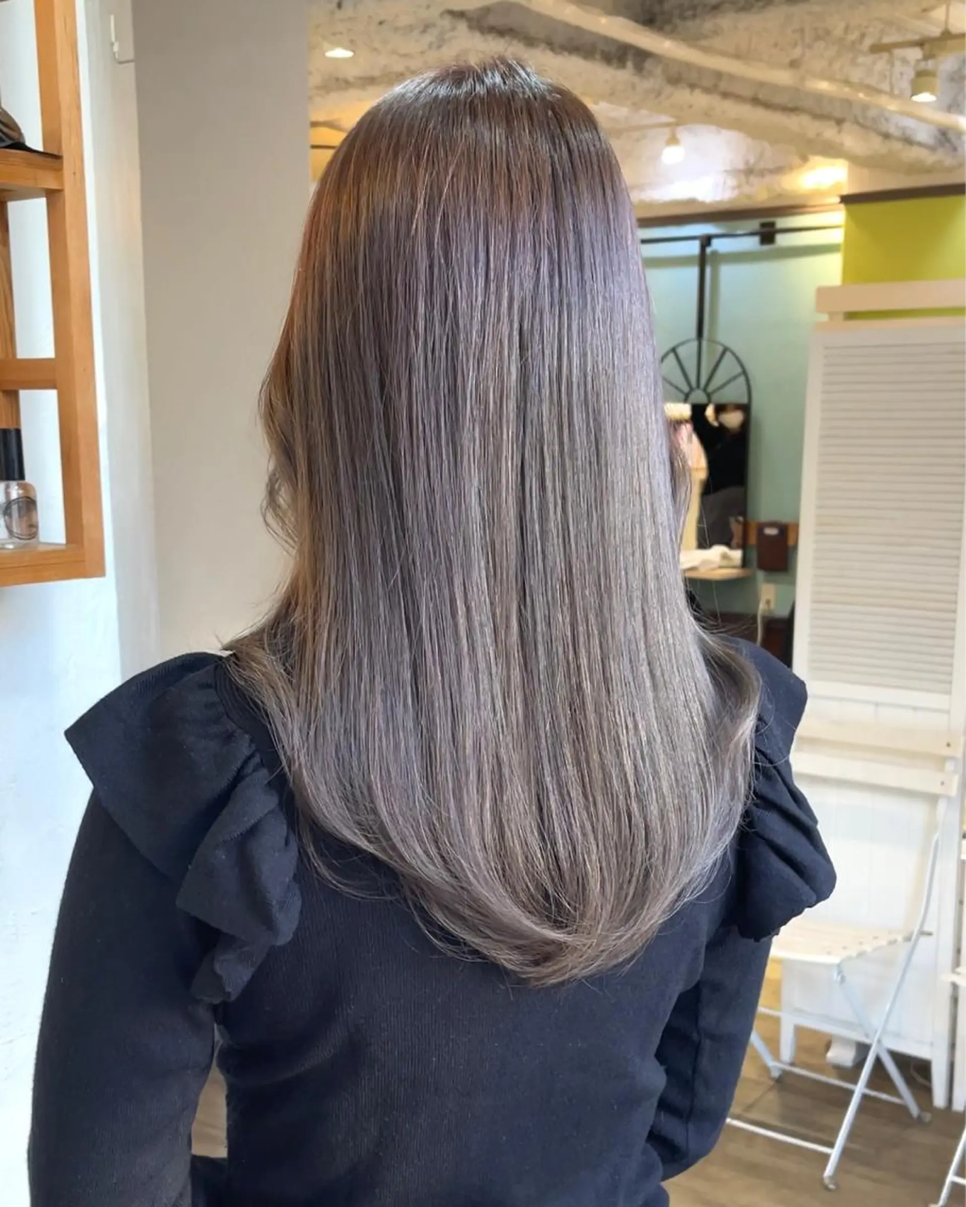 ロング カラー ヘアカラー トリートメント ヘッドスパ 大人可愛い透明感🌟 小顔・韓国髪🌟野中のヘアスタイル