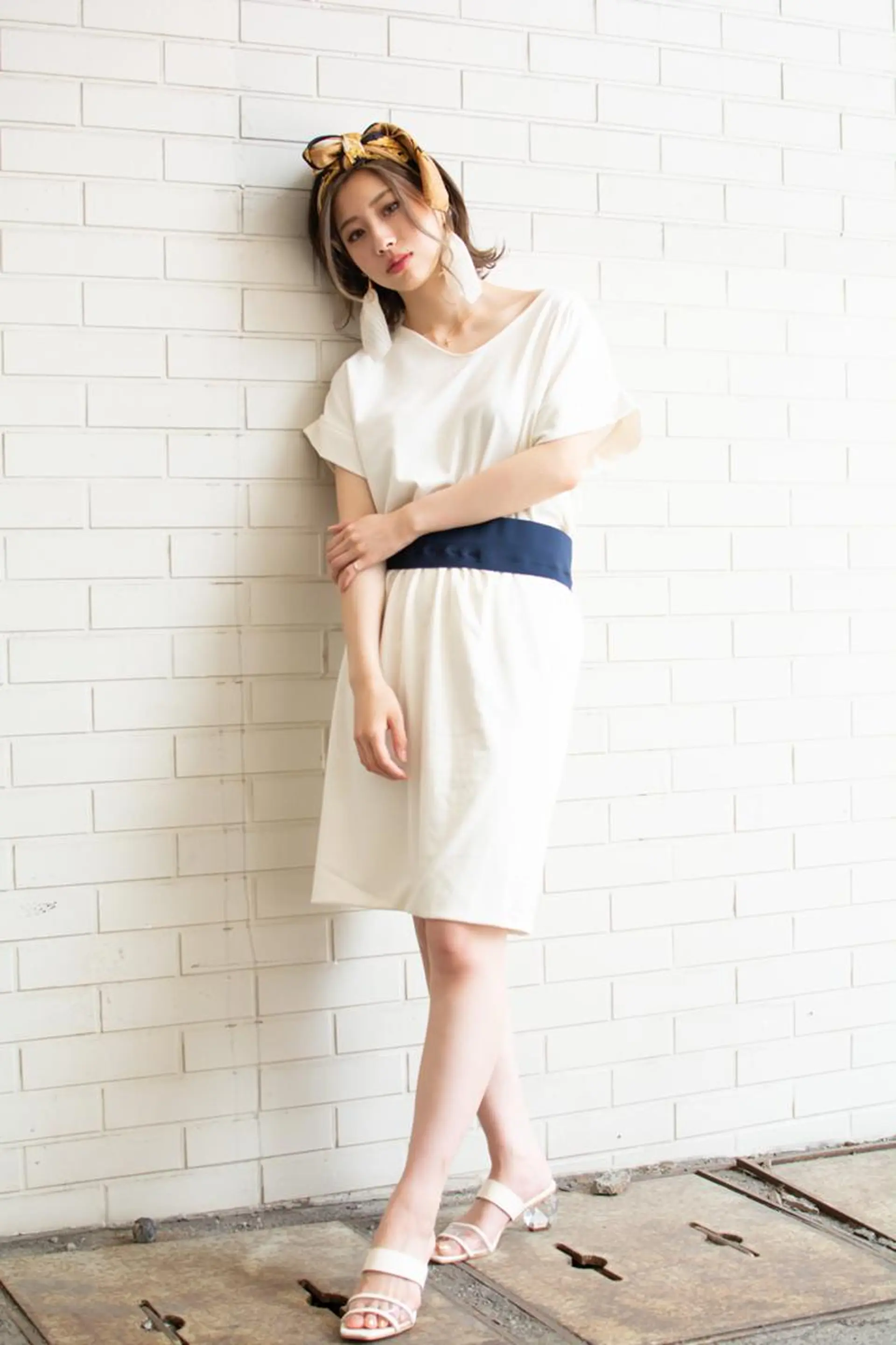 ミディアム アッシュ ボブ 外国人風カラー かきあげバング 外ハネヘア 撮影モデル 斉藤 正敏のその他イメージ