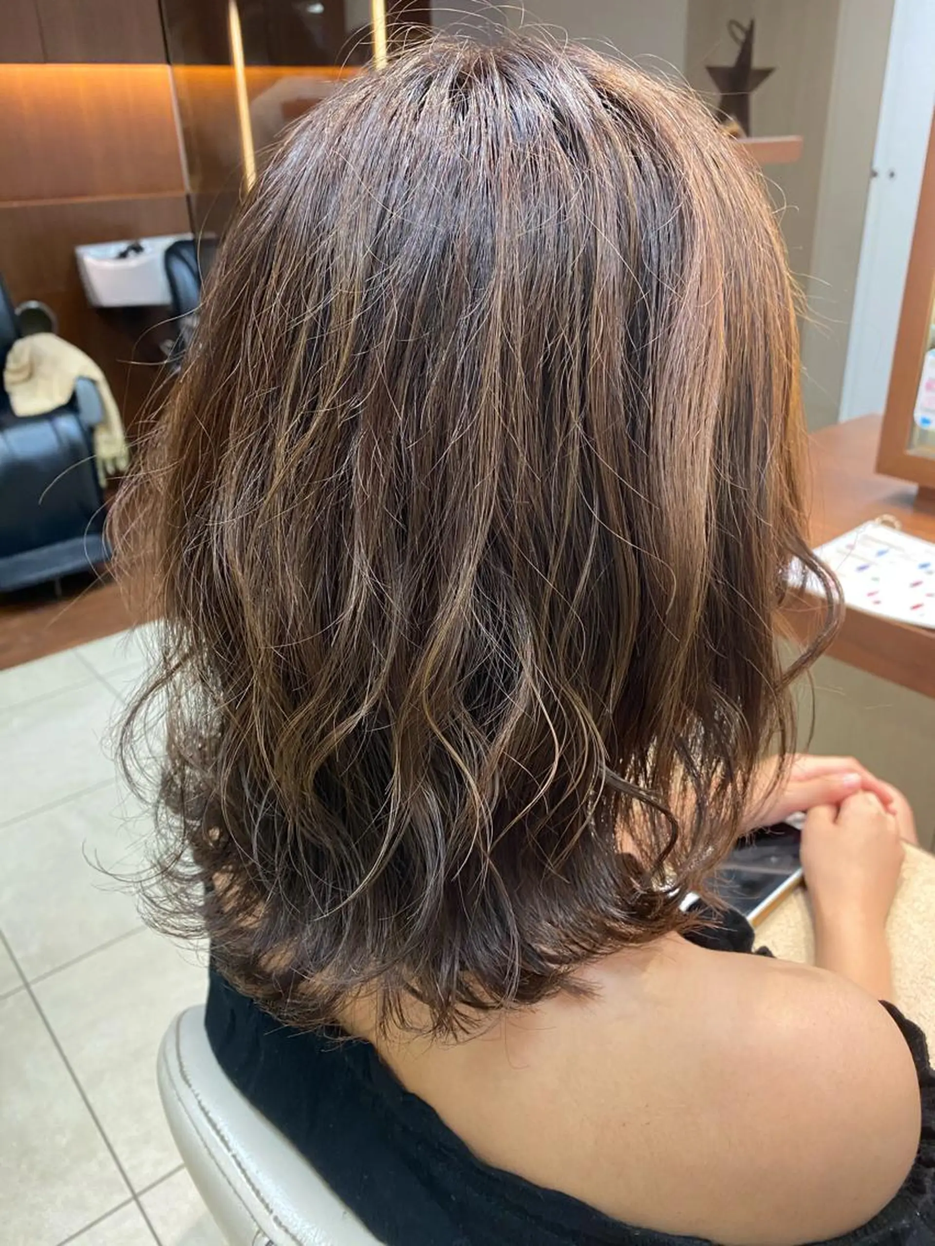 セミロング カラー ヘアアレンジ ヘアカラー 🌈haru🌻 藤沢ハイトーン🌈のヘアスタイル