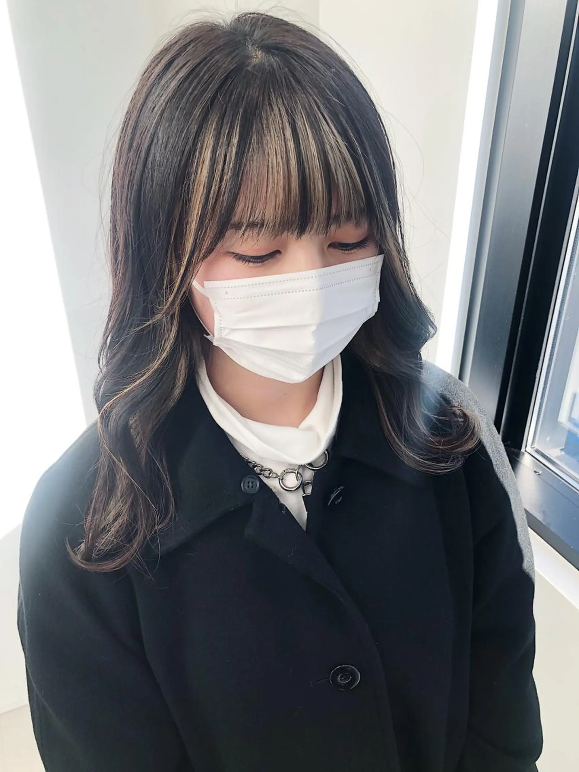ロング カラー ミストバング カット ヘアカラー トリートメント 髪質改善/顔まわり 石原のヘアスタイル