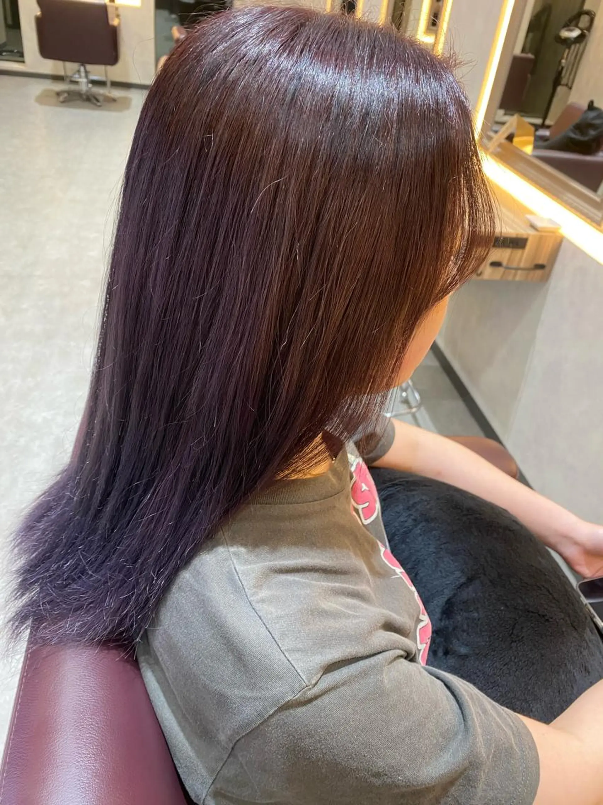 ロング カラー カシス パープルカラー kanato🇰🇷 【札幌韓国ヘア】のヘアスタイル