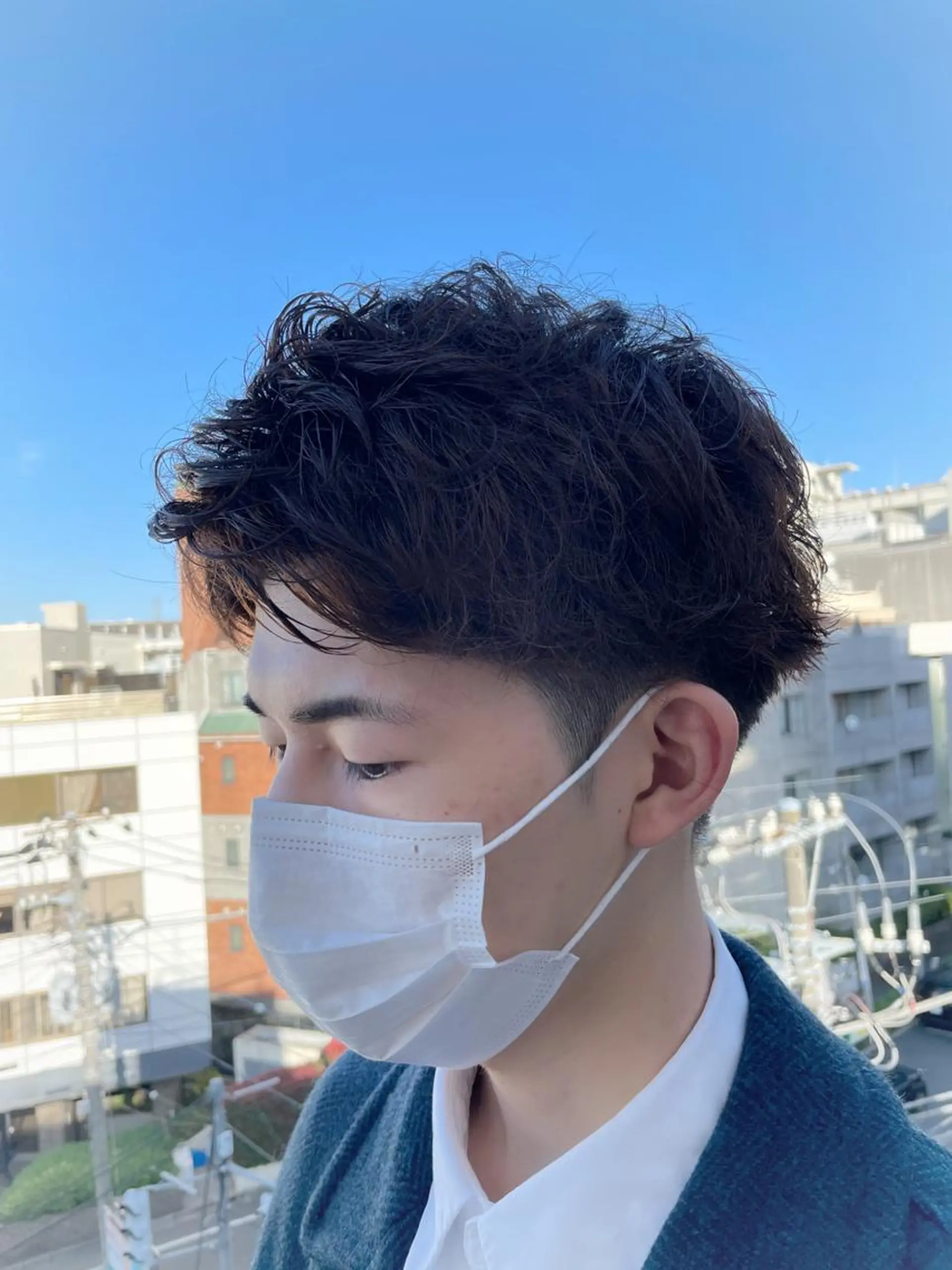 ショート メンズ メンズパーマ カット 縮毛矯正 トリートメント ヘアセット メンズNO.1口コミ 高評価🟡三澤拓海✅のヘアスタイル