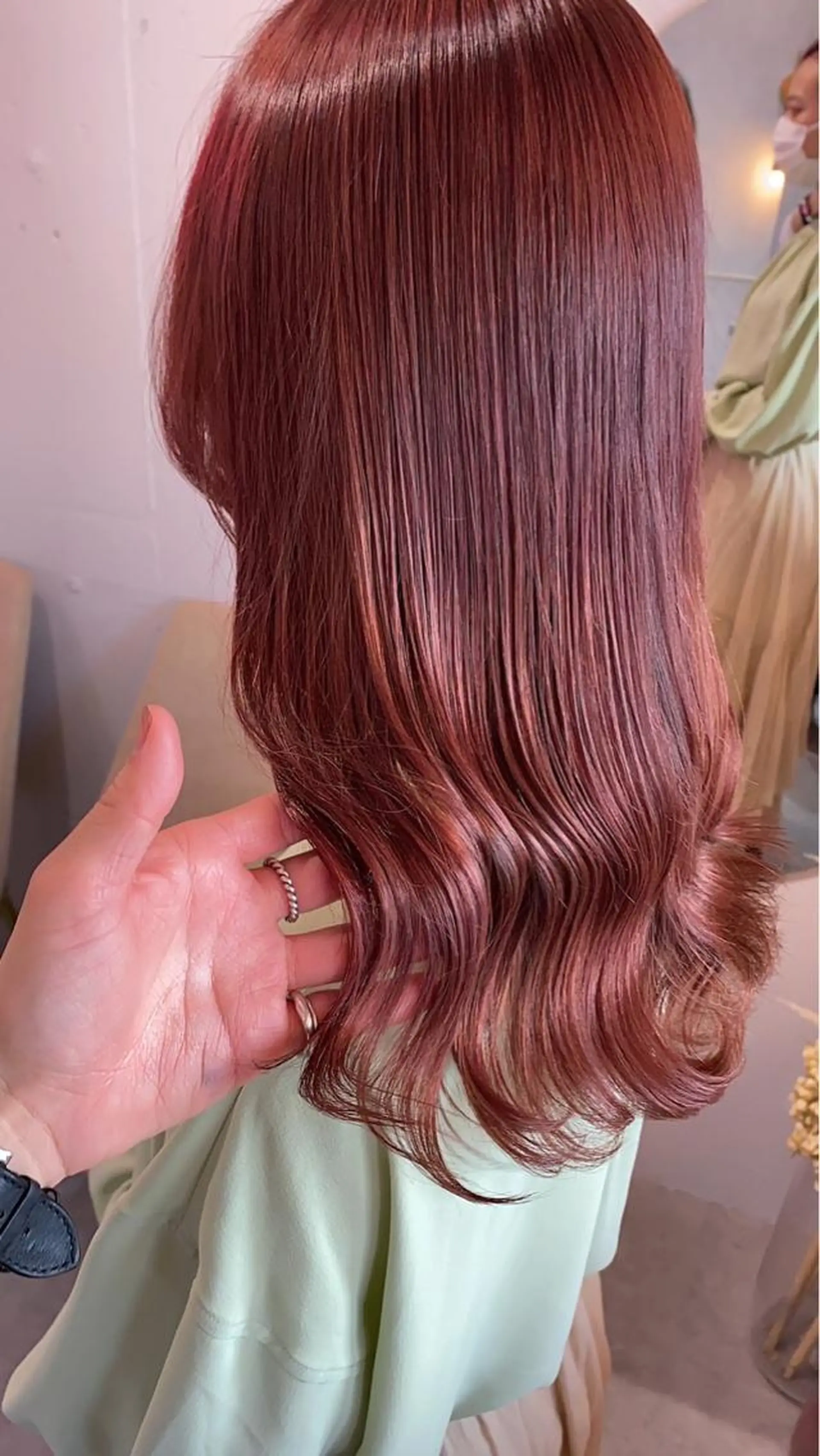 セミロング カラー シールエクステ セミロングパーマ ブリーチ ケアブリーチ ダブルカラー 新宿/韓国風レイヤー 髪質改善/渋谷直樹のヘアスタイル