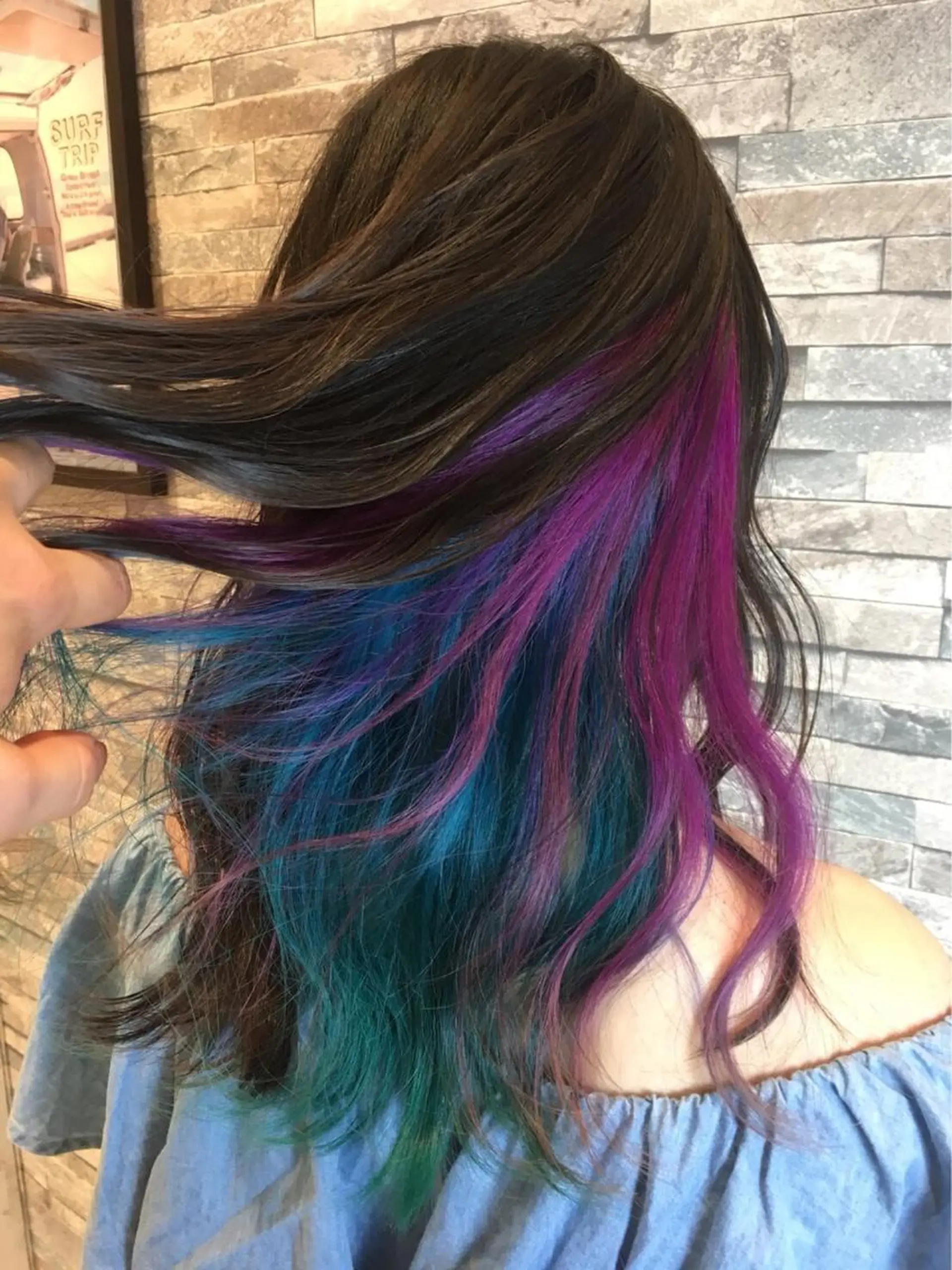 セミロング カラー ユニコーンカラー 宍戸 海斗のヘアスタイル
