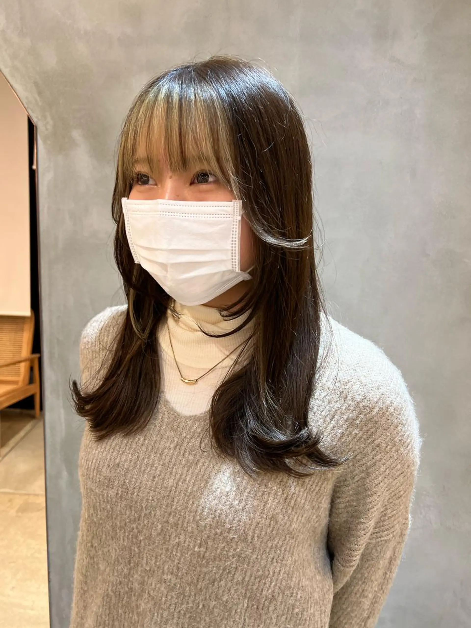 ミディアム ボブ/巻ける縮毛矯正 /韓国レイヤーはなのヘアスタイル