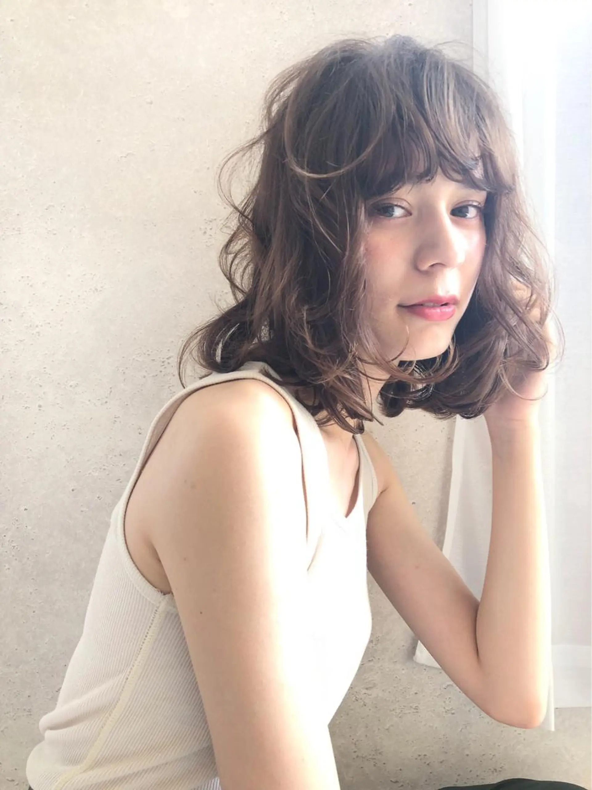 ミディアム カラー 髪質改善/艶髪特化 /柔らかさ/清水翔矢のヘアスタイル