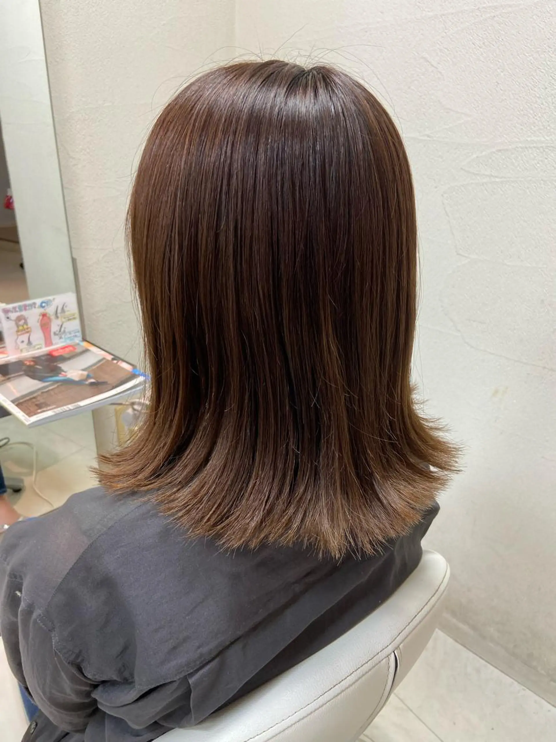 ミディアム 外ハネヘア カット トリートメント 菊地 美憂のヘアスタイル