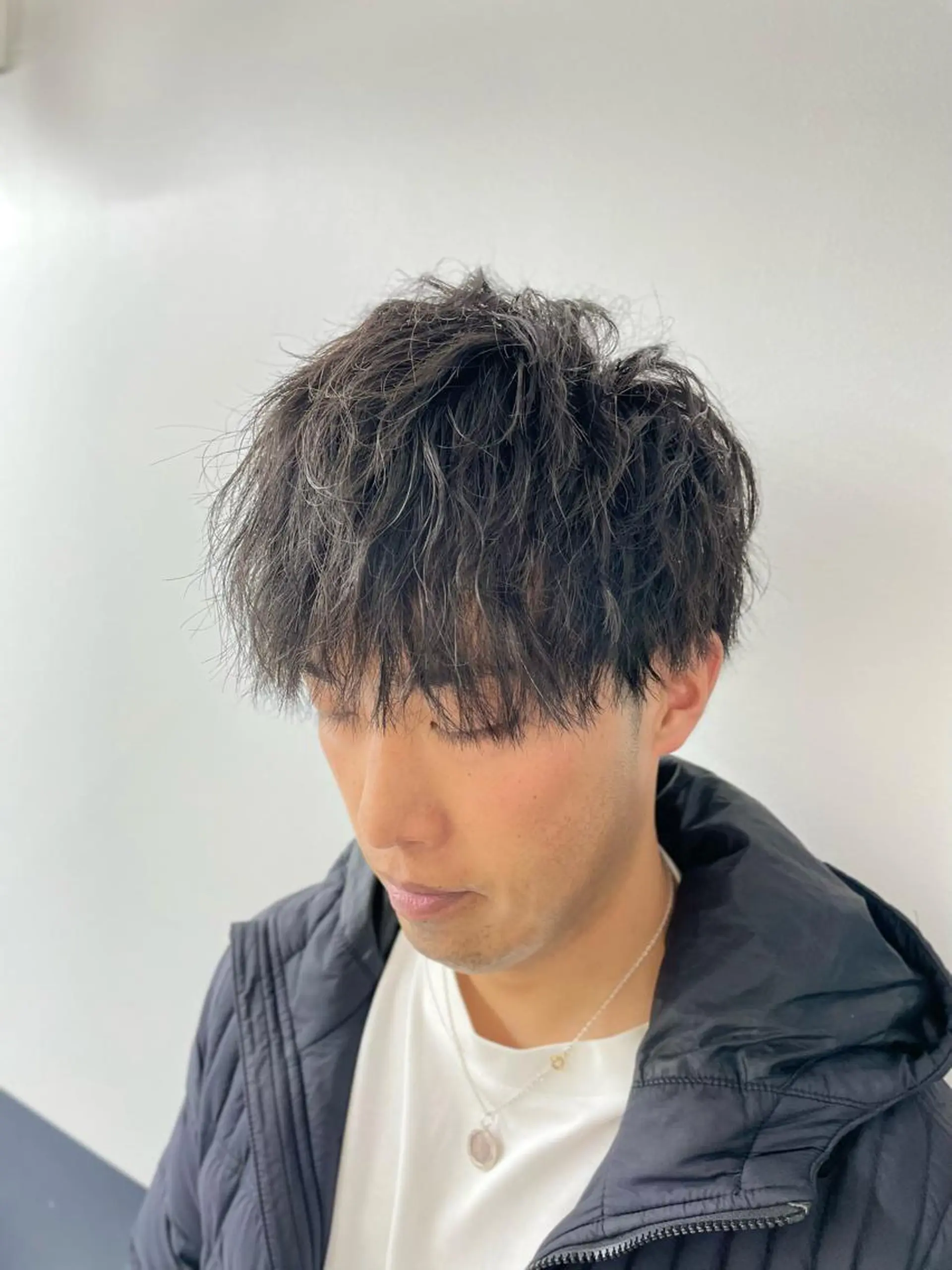 ショート パーマ メンズ メンズパーマ ツイストスパイラルパーマ スパイラルパーマ カット パーマ 銀座メンズカット/ 銀座メンズパーマ/のヘアスタイル