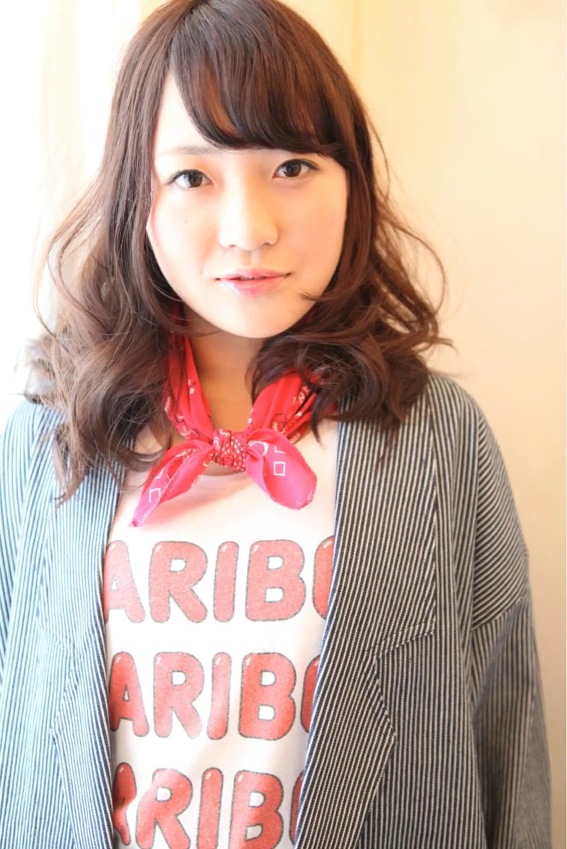 セミロング カラー パーマ カット パーマ marie-anne 浜松元目店のヘアスタイル